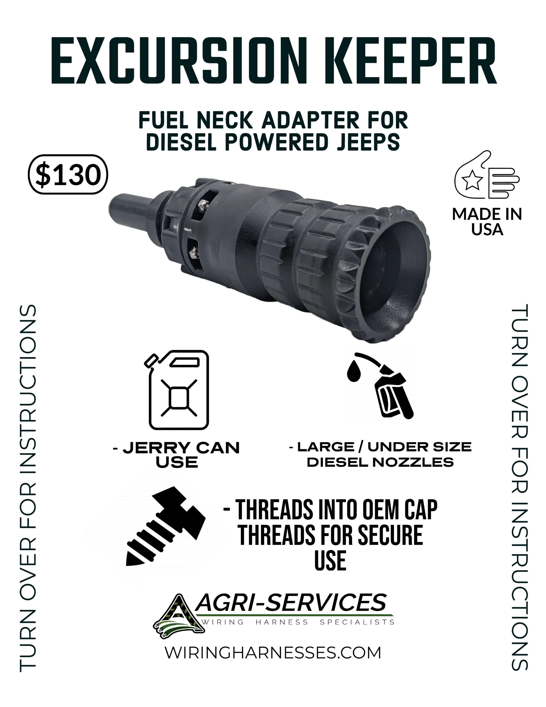 Jeep Wrangler JL Filler Neck Adapter EXCURSION KEEPER PG1