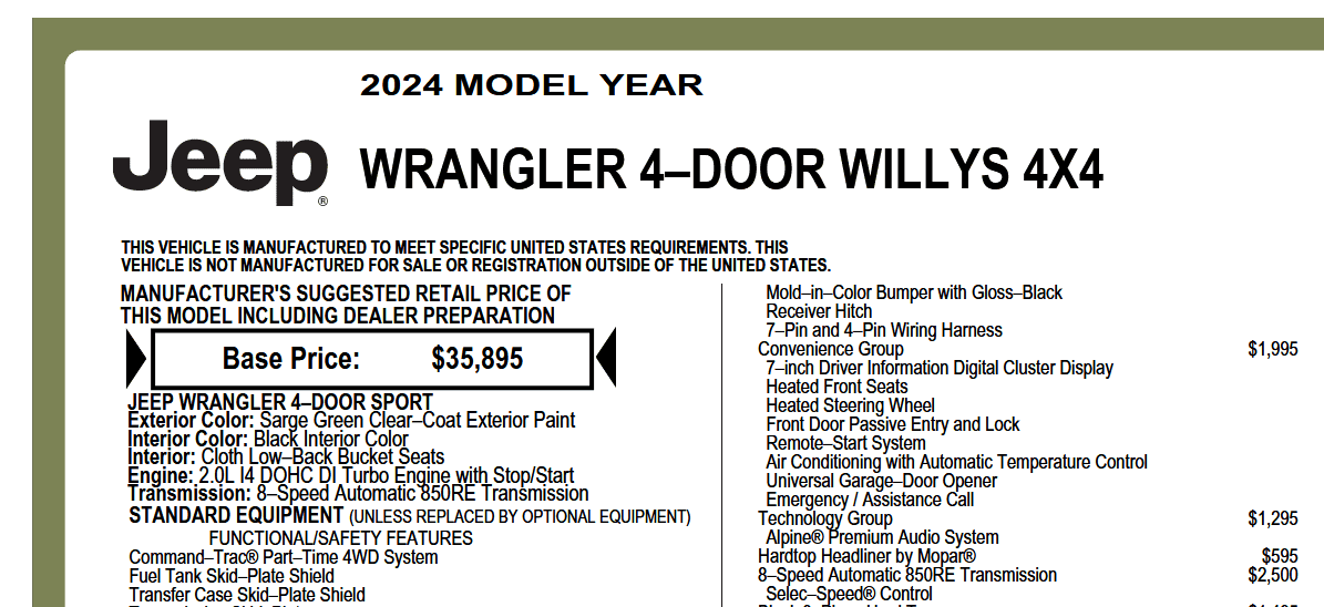 Jeep Wrangler JL Jeep Wrangler Willys Trim? 1689353639283