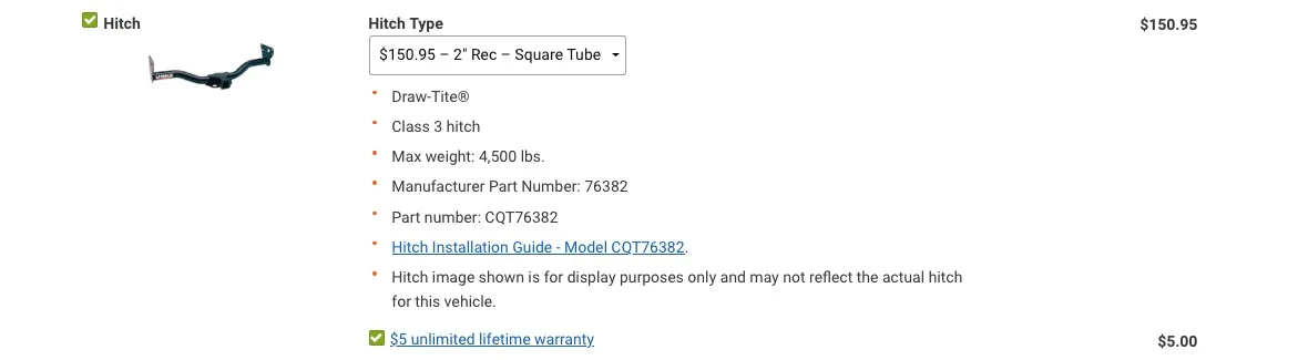 Jeep Wrangler JL Hitch for 2024 Wrangler? Screenshot 2023-07-15 at 10.57.28