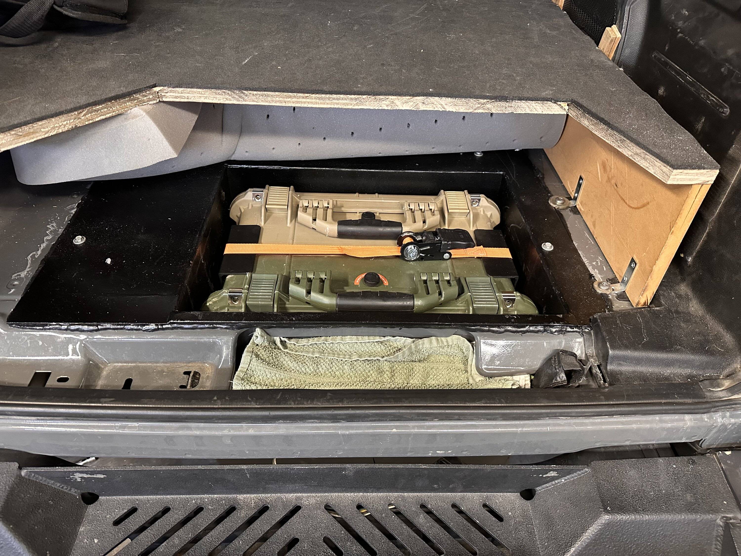 Jeep Wrangler JL Larger Rear Storage Cubby IMG_5763