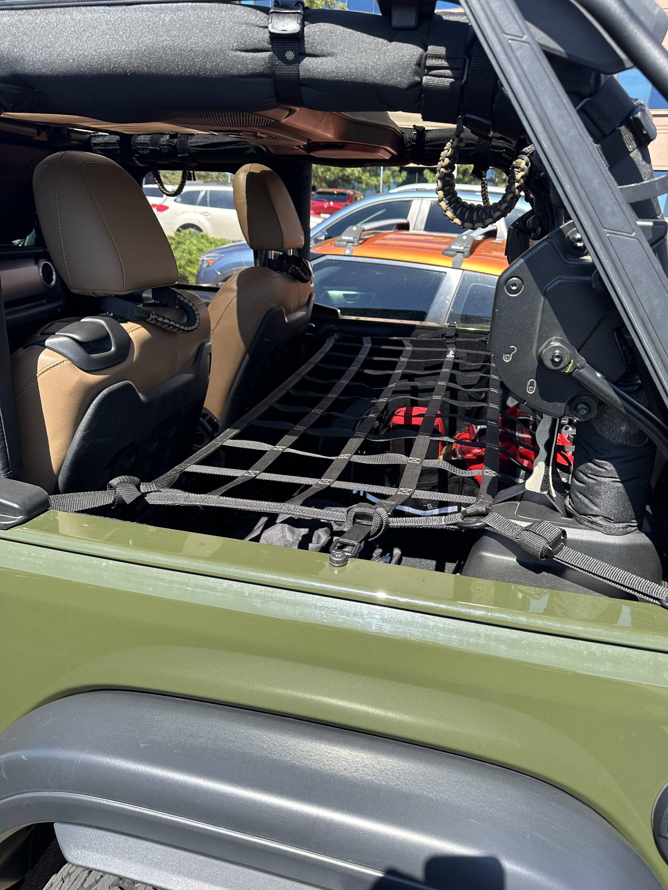 Jeep Wrangler JL Cargo Net with Backseat Out? Cargo Net 1