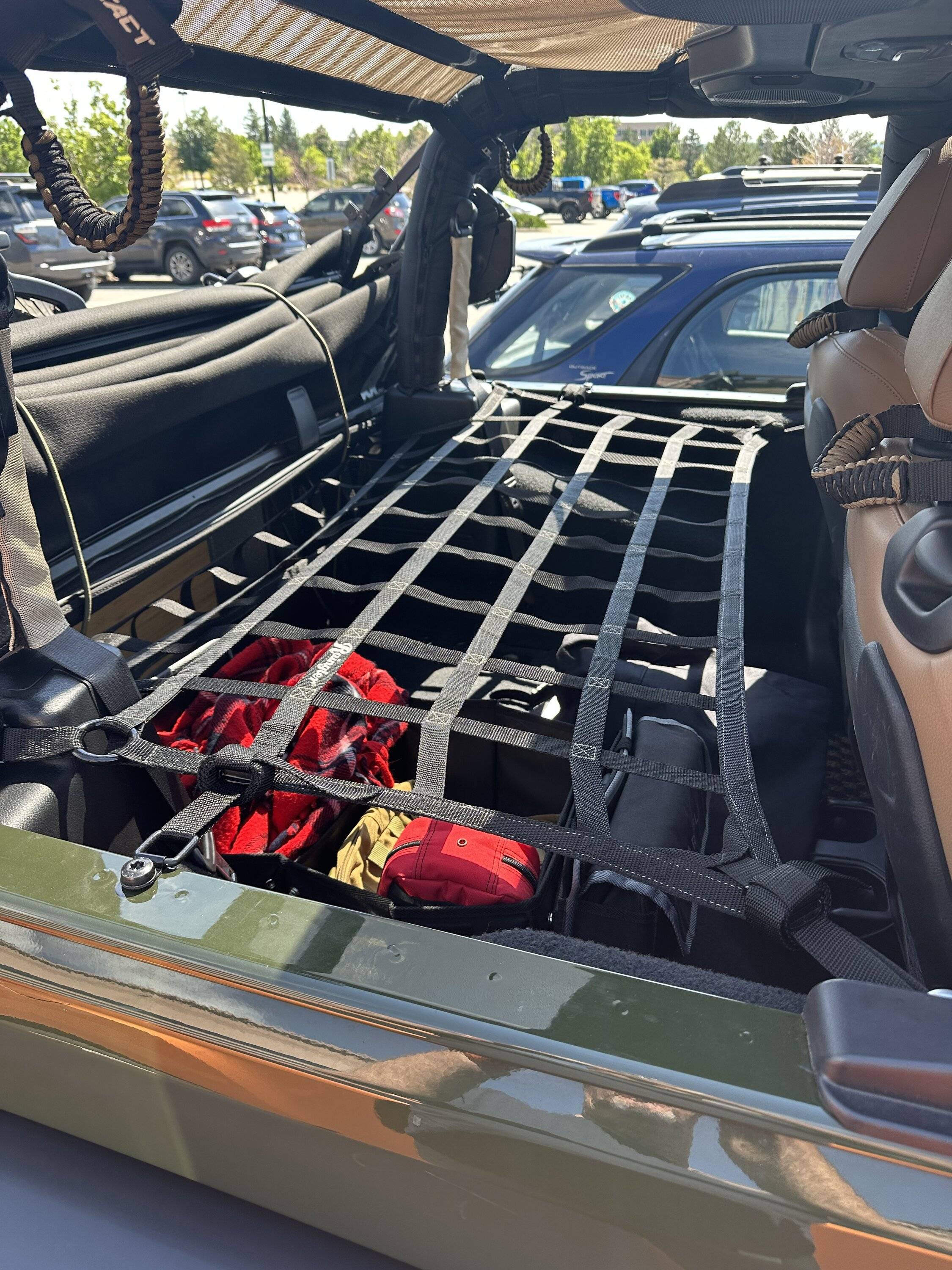 Jeep Wrangler JL Cargo Net with Backseat Out? Cargo Net 2