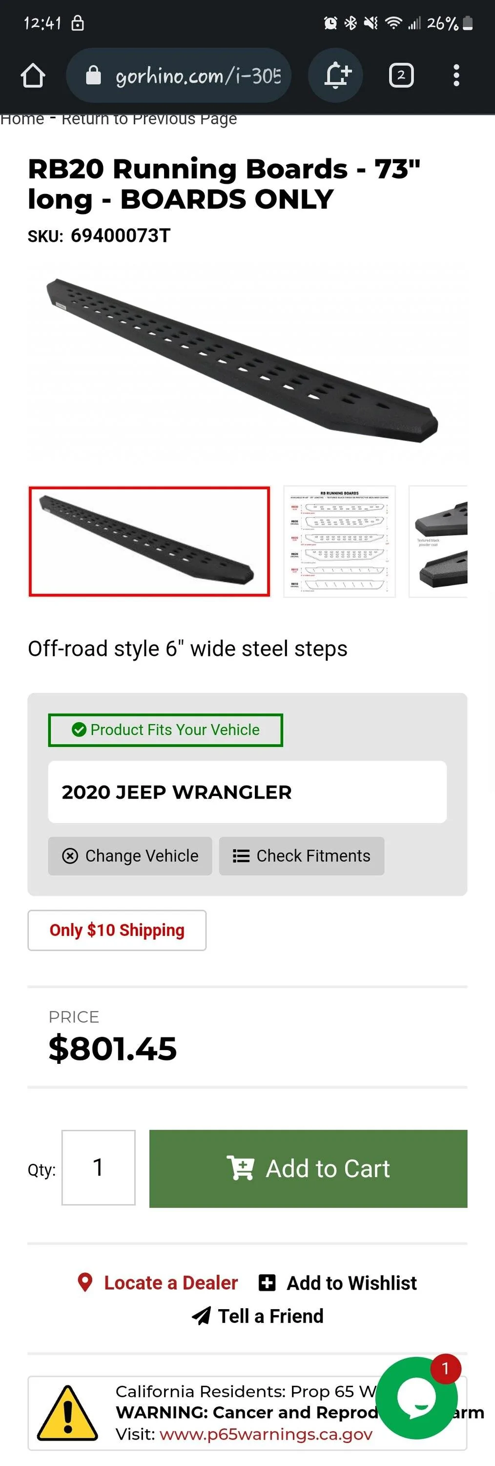 Jeep Wrangler JL Go Rhino RB20 side steps Screenshot_20230725_124118_Chrom