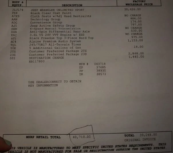 Jeep Wrangler JL Possible deal.  Is this it? Good deal?  Bad deal? Am I rushing? Need feedback! local 2