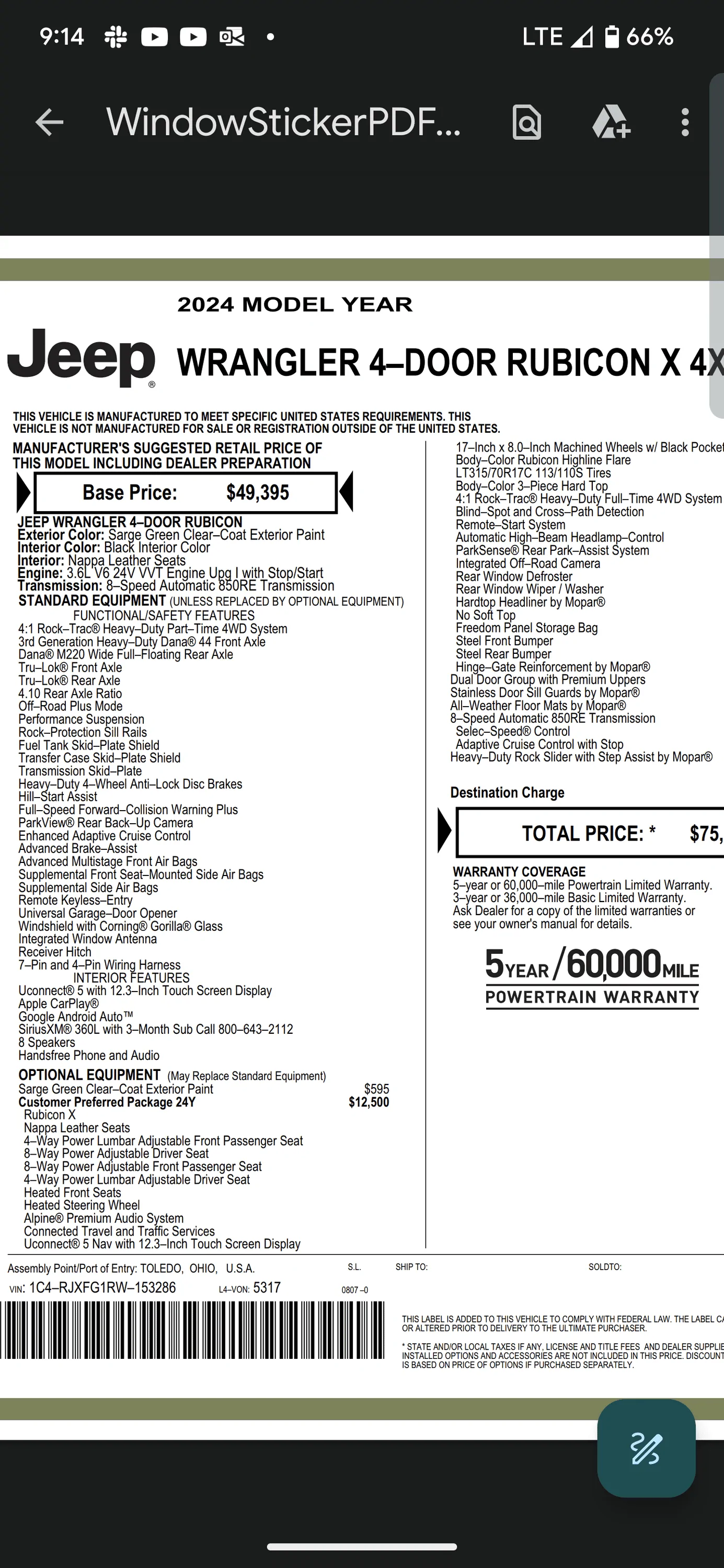 Jeep Wrangler JL 2024 Order Waiting Room Screenshot_20230811-091454