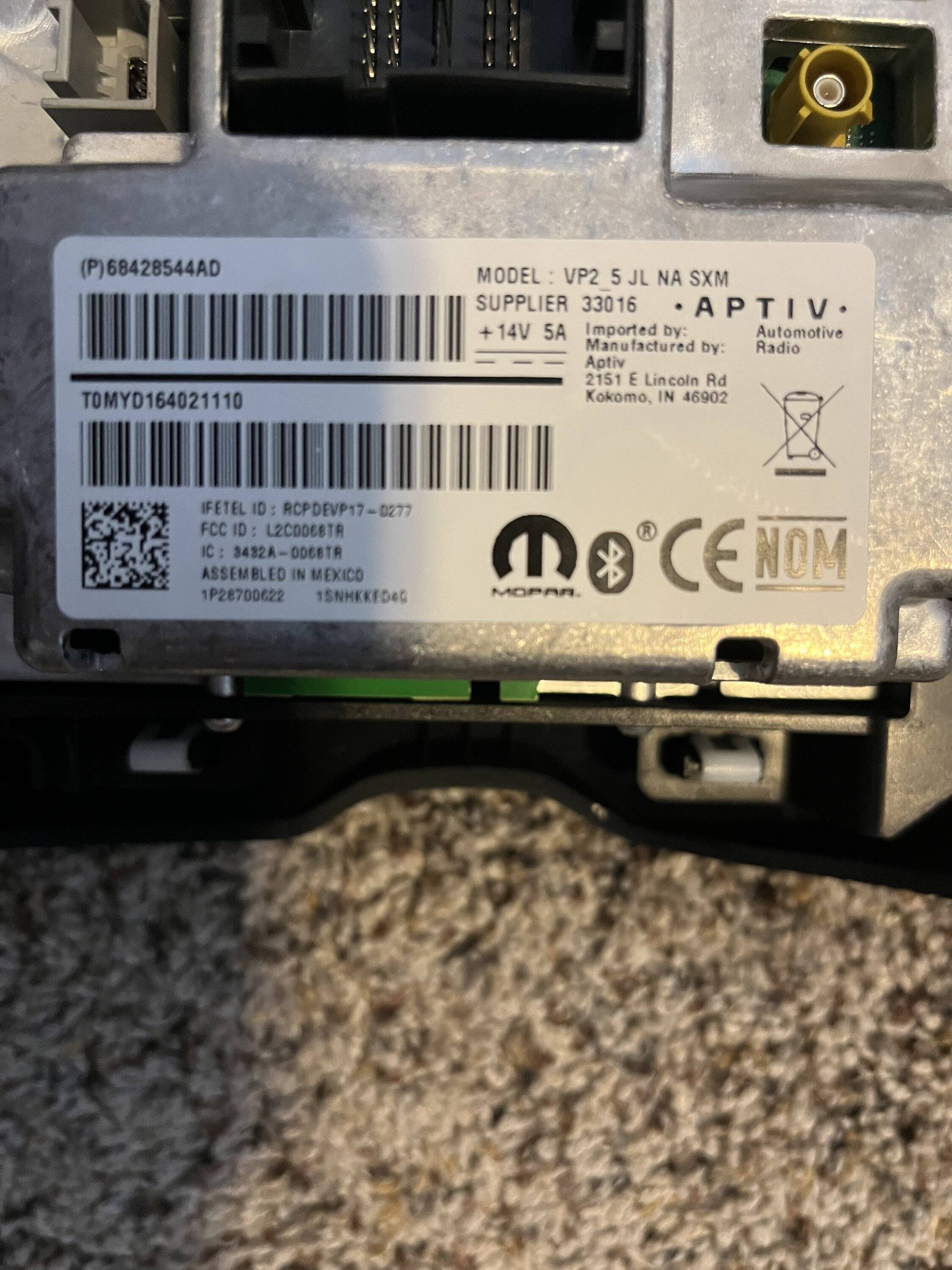 Jeep Wrangler JL Stereo Head Unit ($100) OBO 824C1BDC-783A-4AF9-8918-1C4E071A59F7
