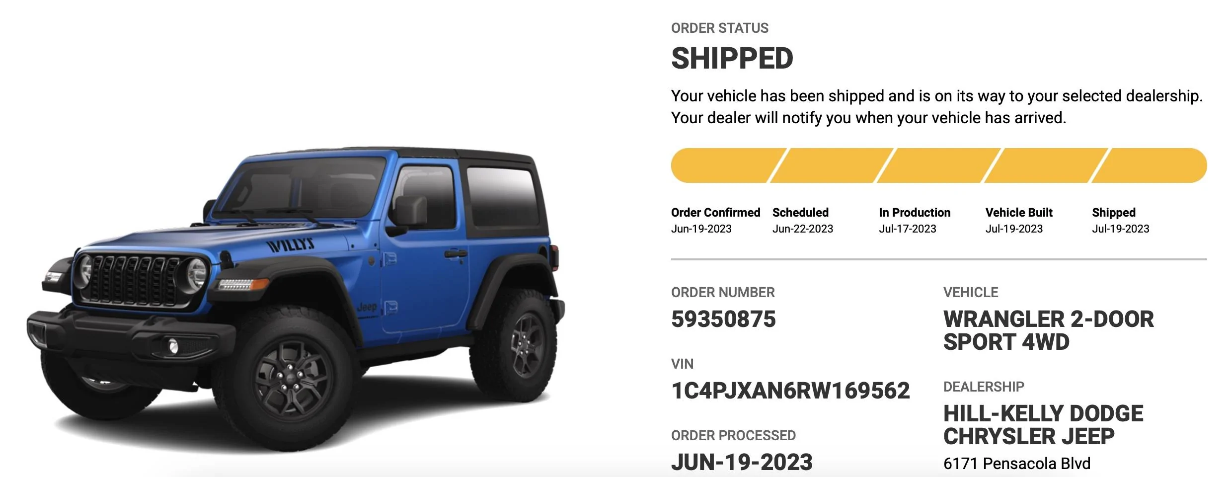 Jeep Wrangler JL Jeep Wrangler 2024 Delayed? Tracker