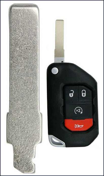 Jeep Wrangler JL ? Threedom Waterproof Sport Key factoryblankJL-JT