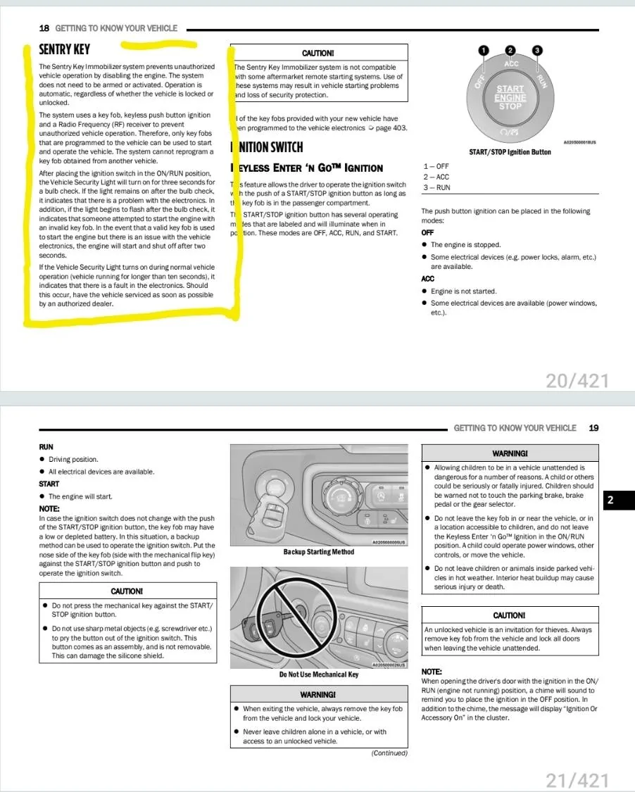 Jeep Wrangler JL Security light stays on while driving sometimes Screenshot_20230914_110045_Samsung Notes