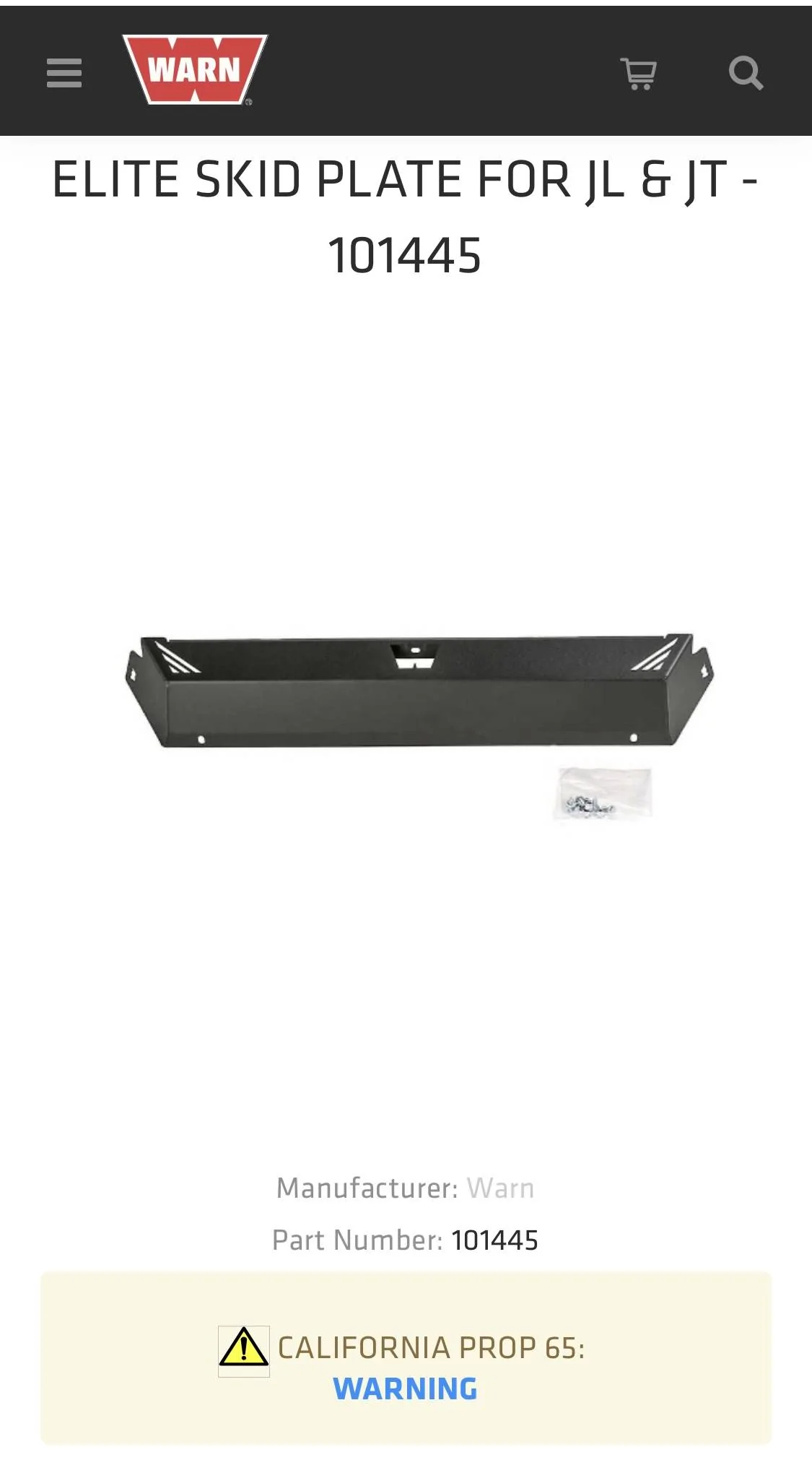 Jeep Wrangler JL Warn front bumper skid plate 141ABE16-E709-41F4-B559-0F0E7FD2C5BE