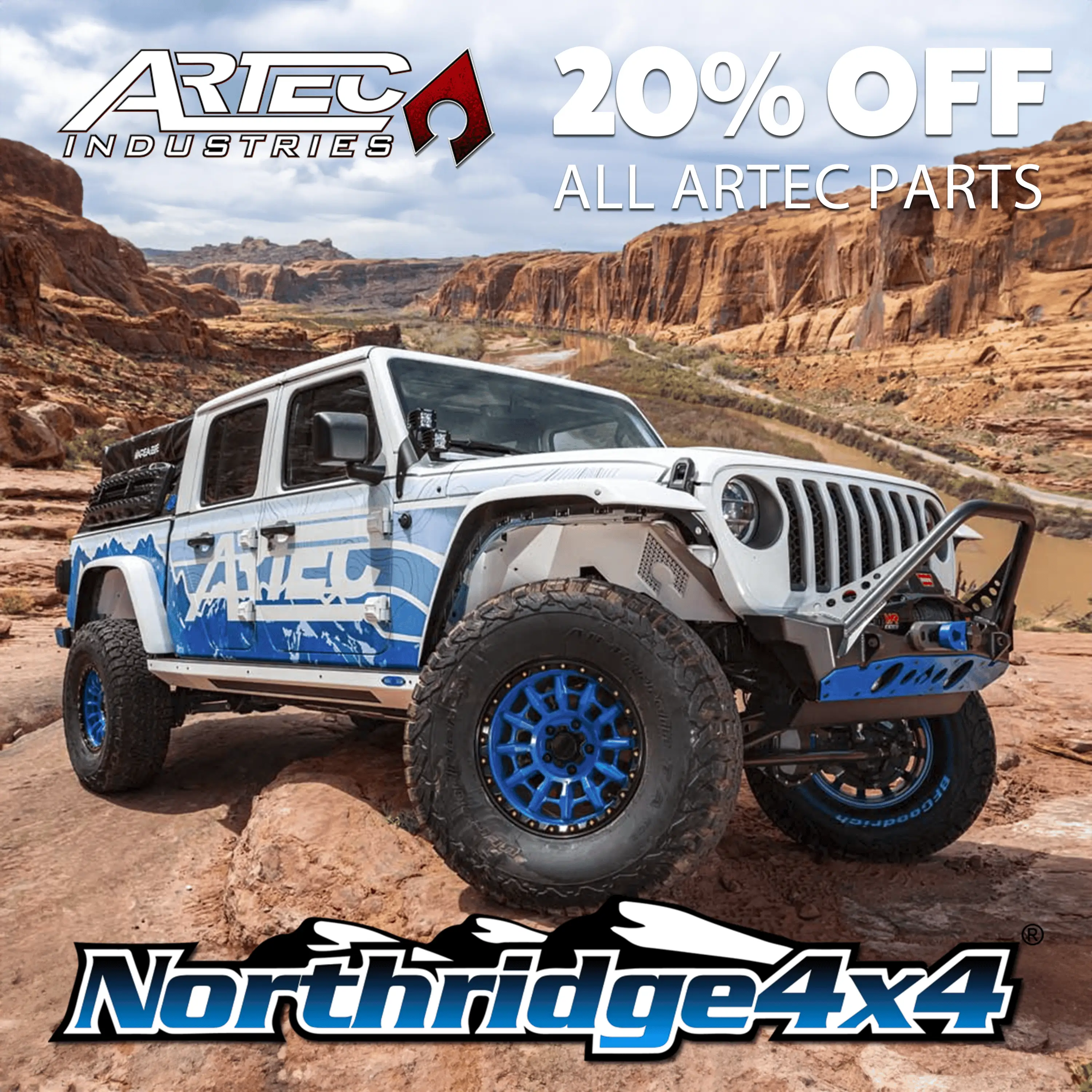 Jeep Wrangler JL 20% off all ARTEC! Artec-20-off