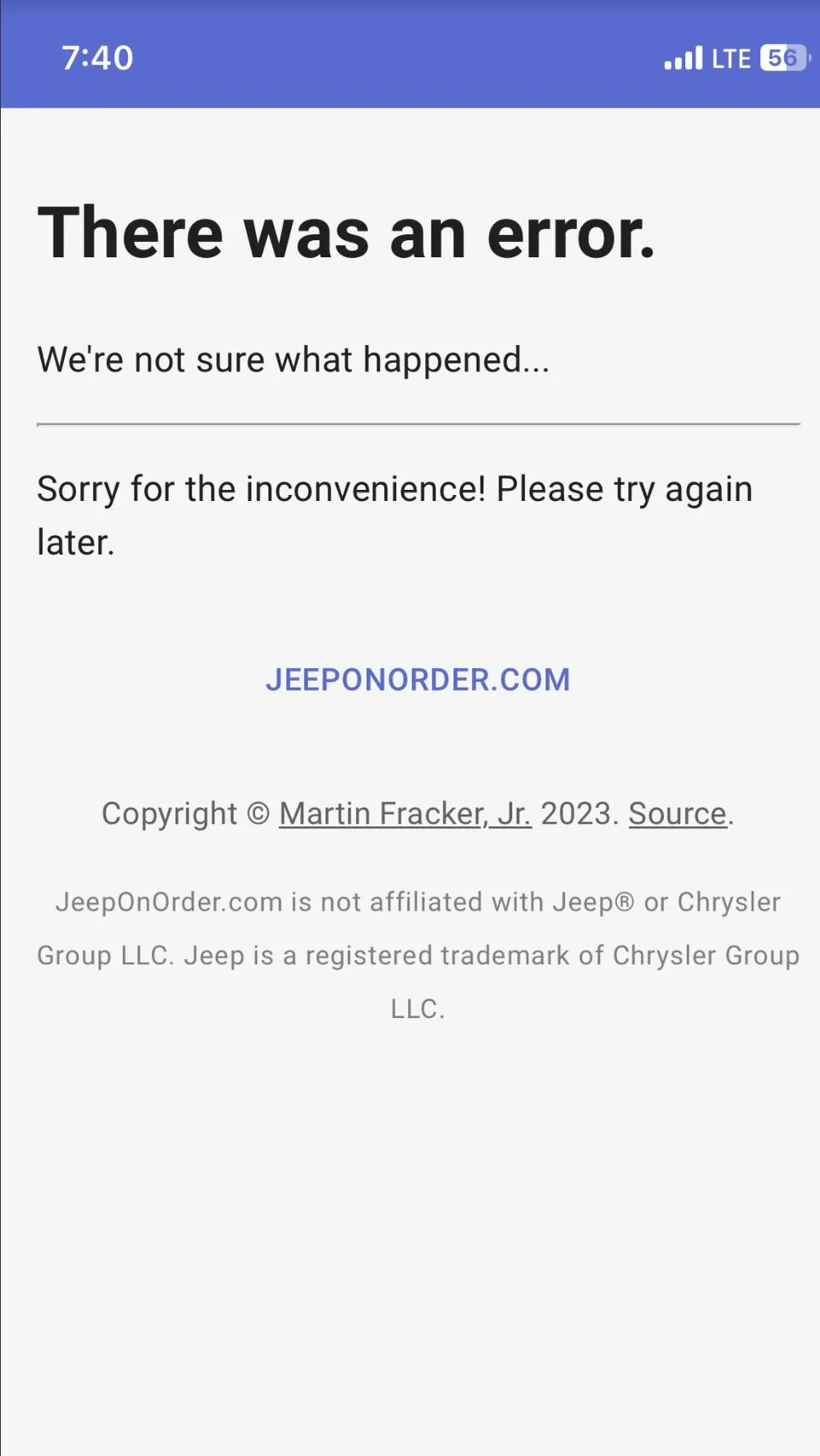 Jeep Wrangler JL jeeponorder.com domain expiring tomorrow IMG_6687