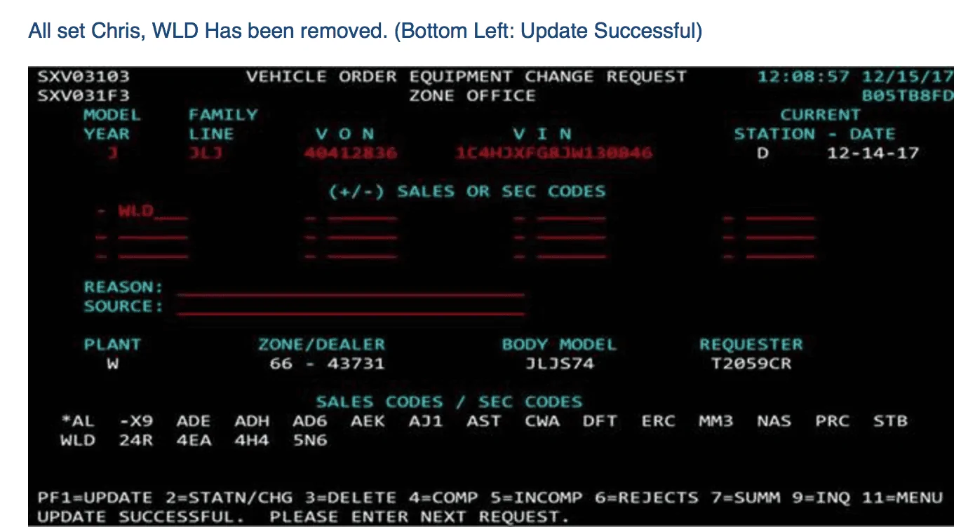 Jeep Wrangler JL Changing an order Screen Shot 2018-01-01 at 8.45.51 PM