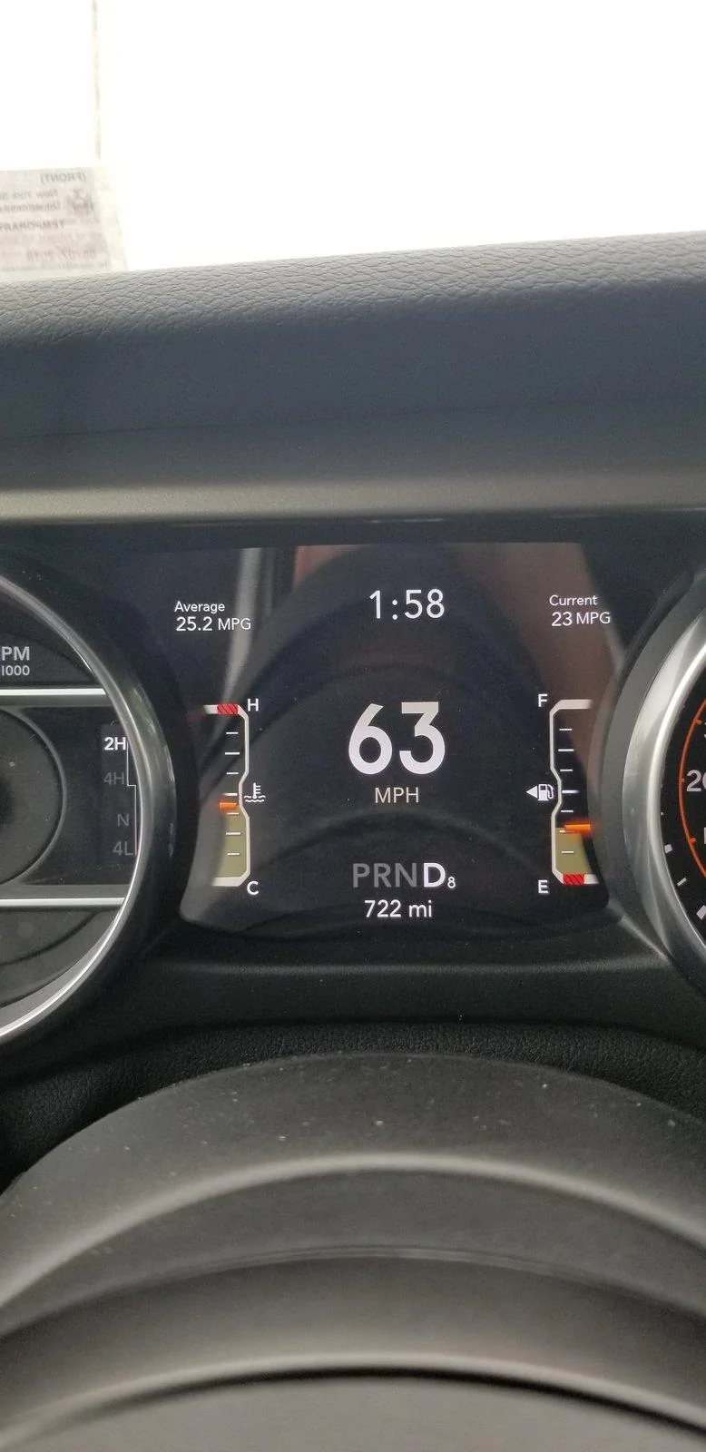 Jeep Wrangler JL Comparing MPG with 91 and with 89 octane 20180816_135852