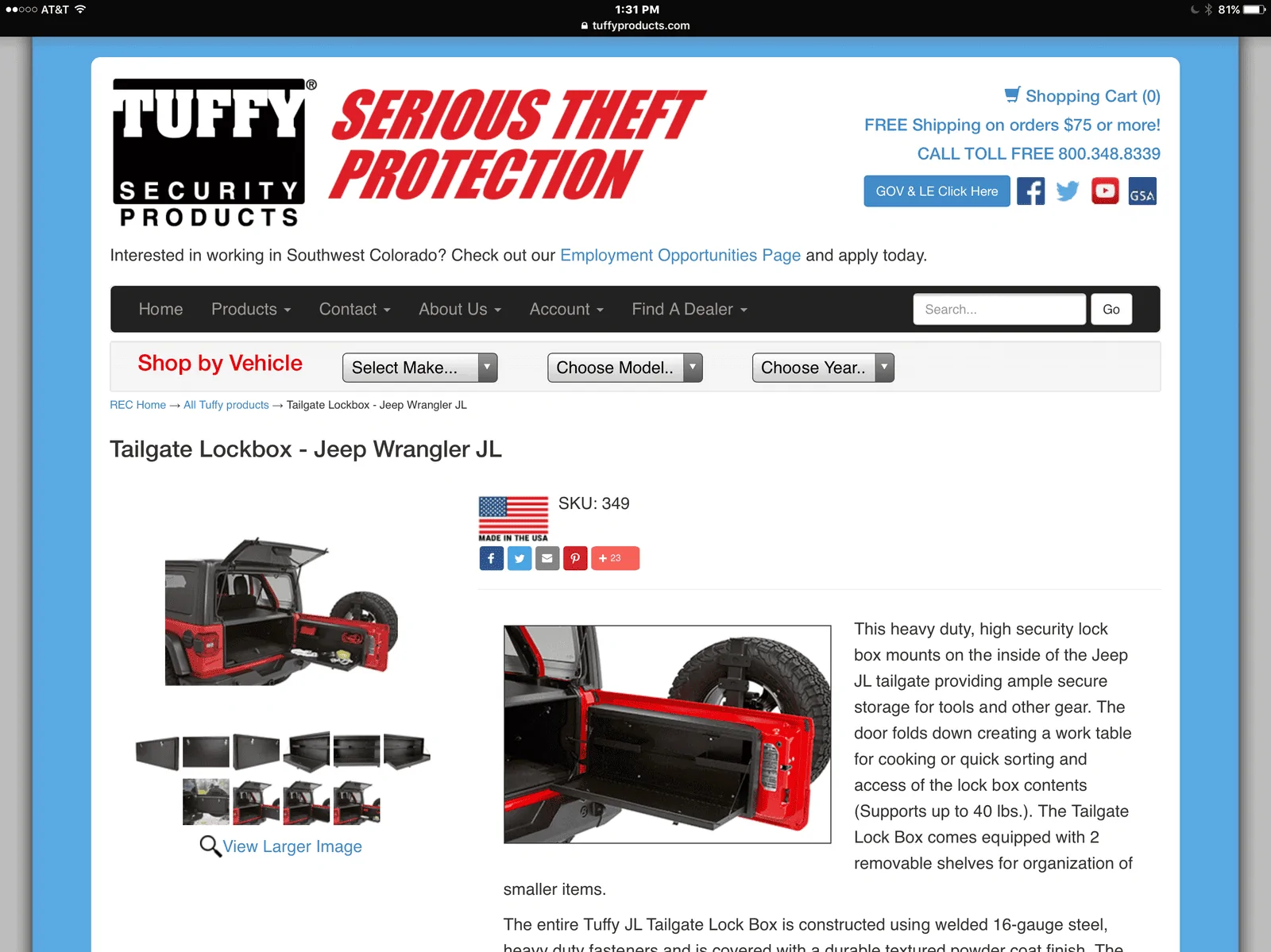 Jeep Wrangler JL Tuffy tailgate lockbox anyone installed on yet? imag