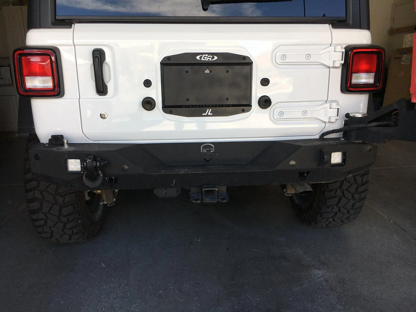 Jeep Wrangler JL Rear gate delete plate. imag