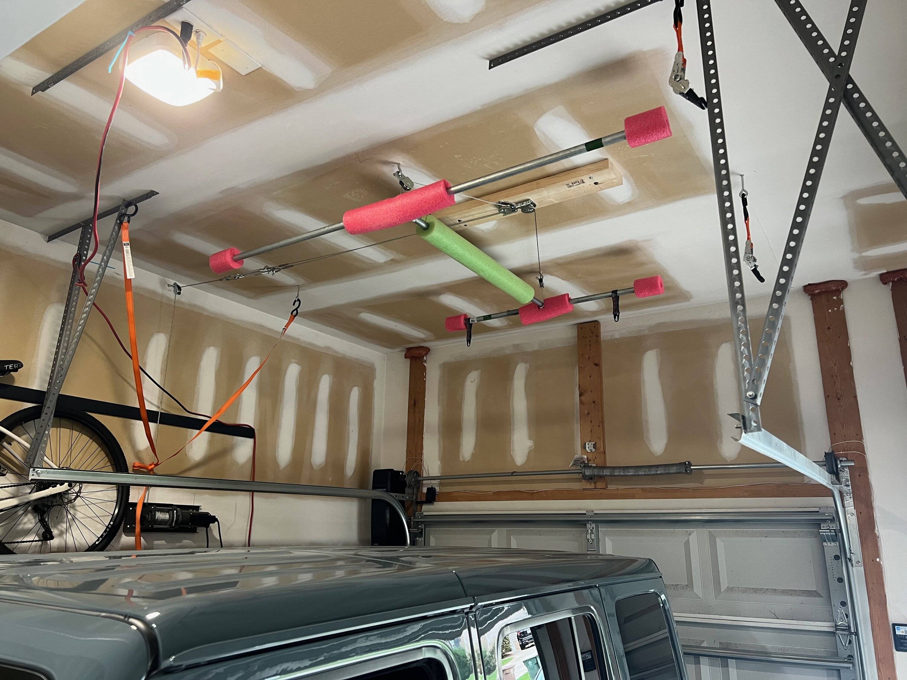 Jeep Wrangler JL DIY Hardtop Hoist Garage Setup Complete IMG_5136