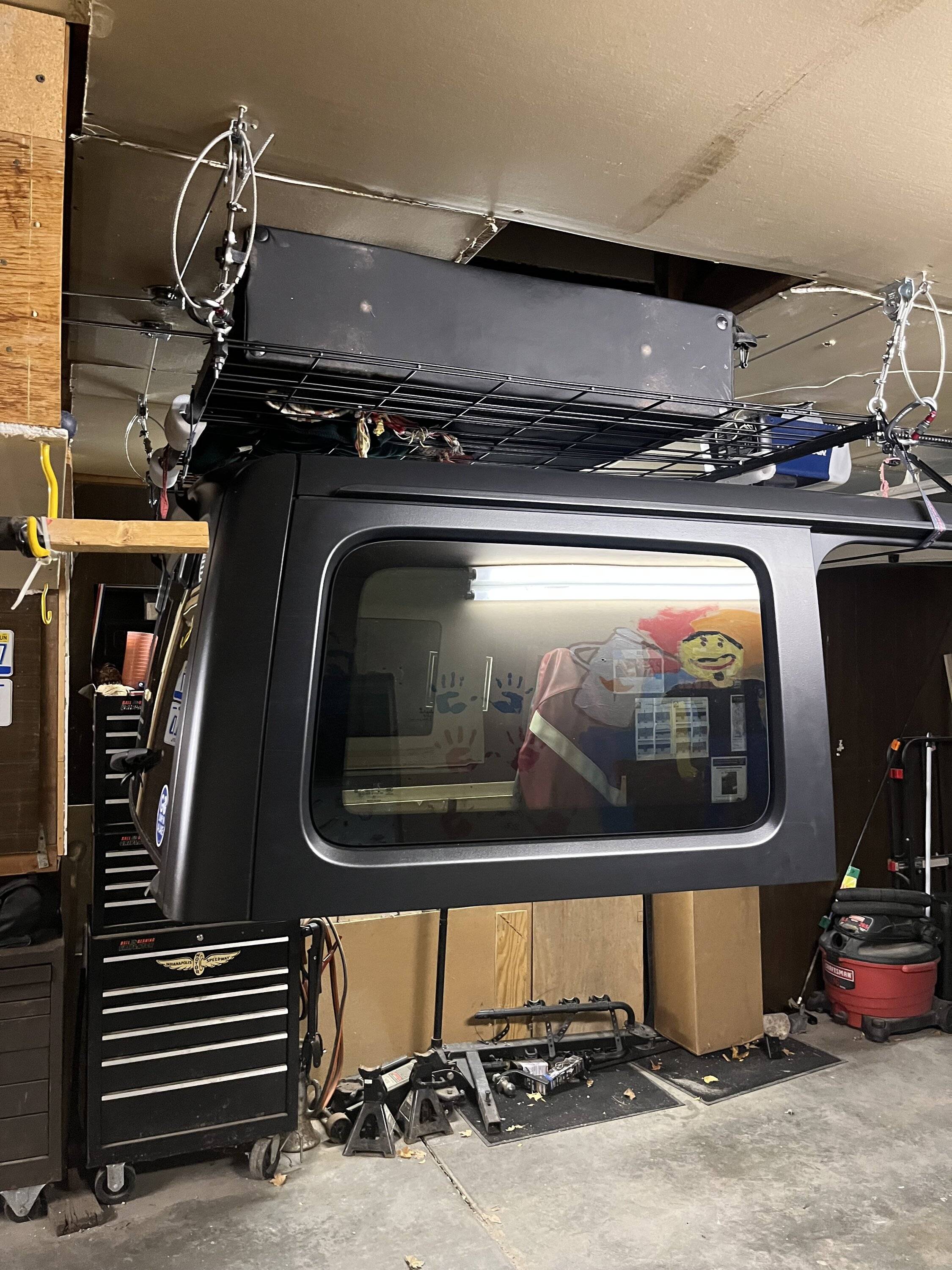 Jeep Wrangler JL DIY Hardtop Hoist Garage Setup Complete IMG_1752