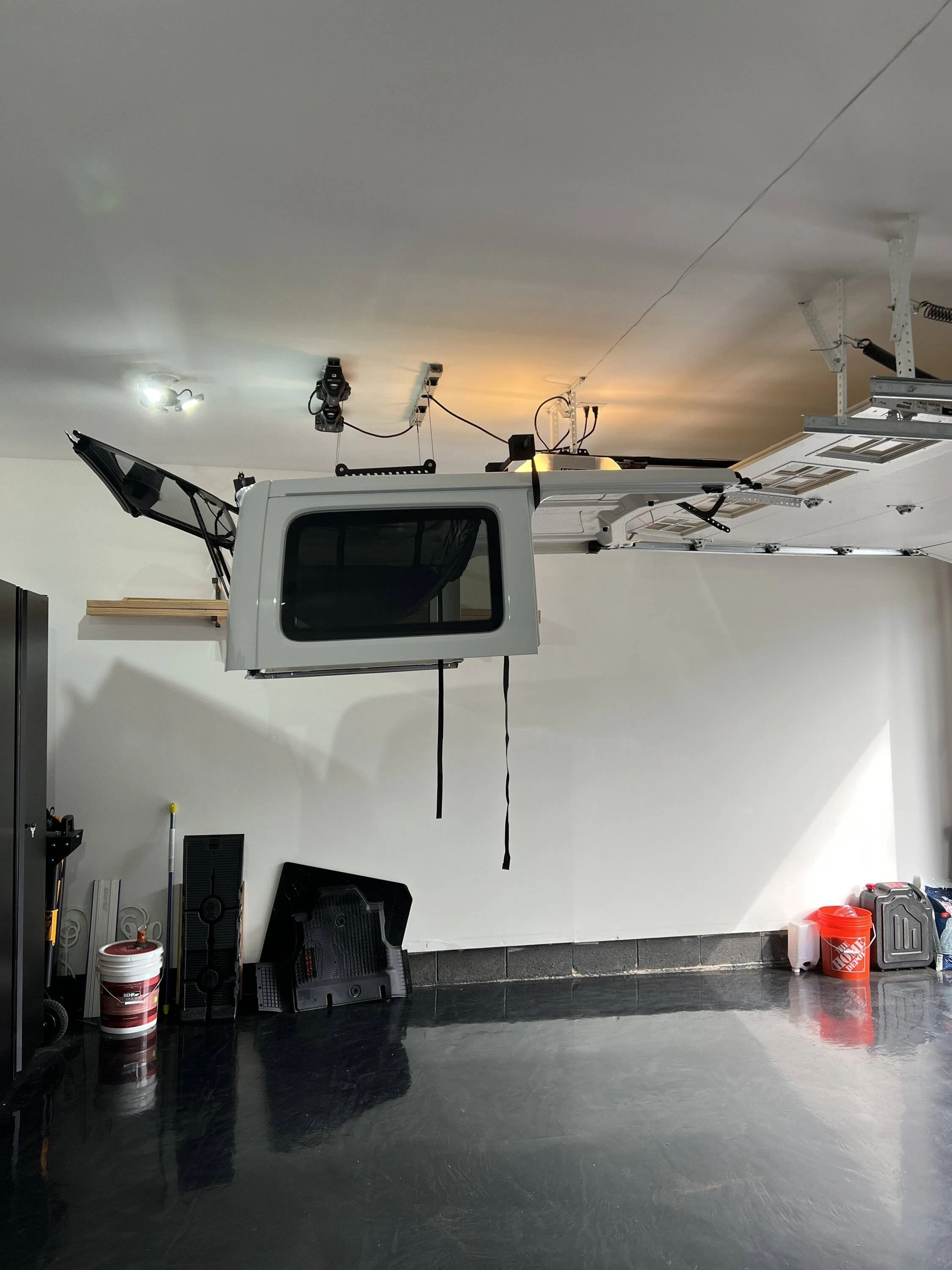 Jeep Wrangler JL DIY Hardtop Hoist Garage Setup Complete IMG_2176