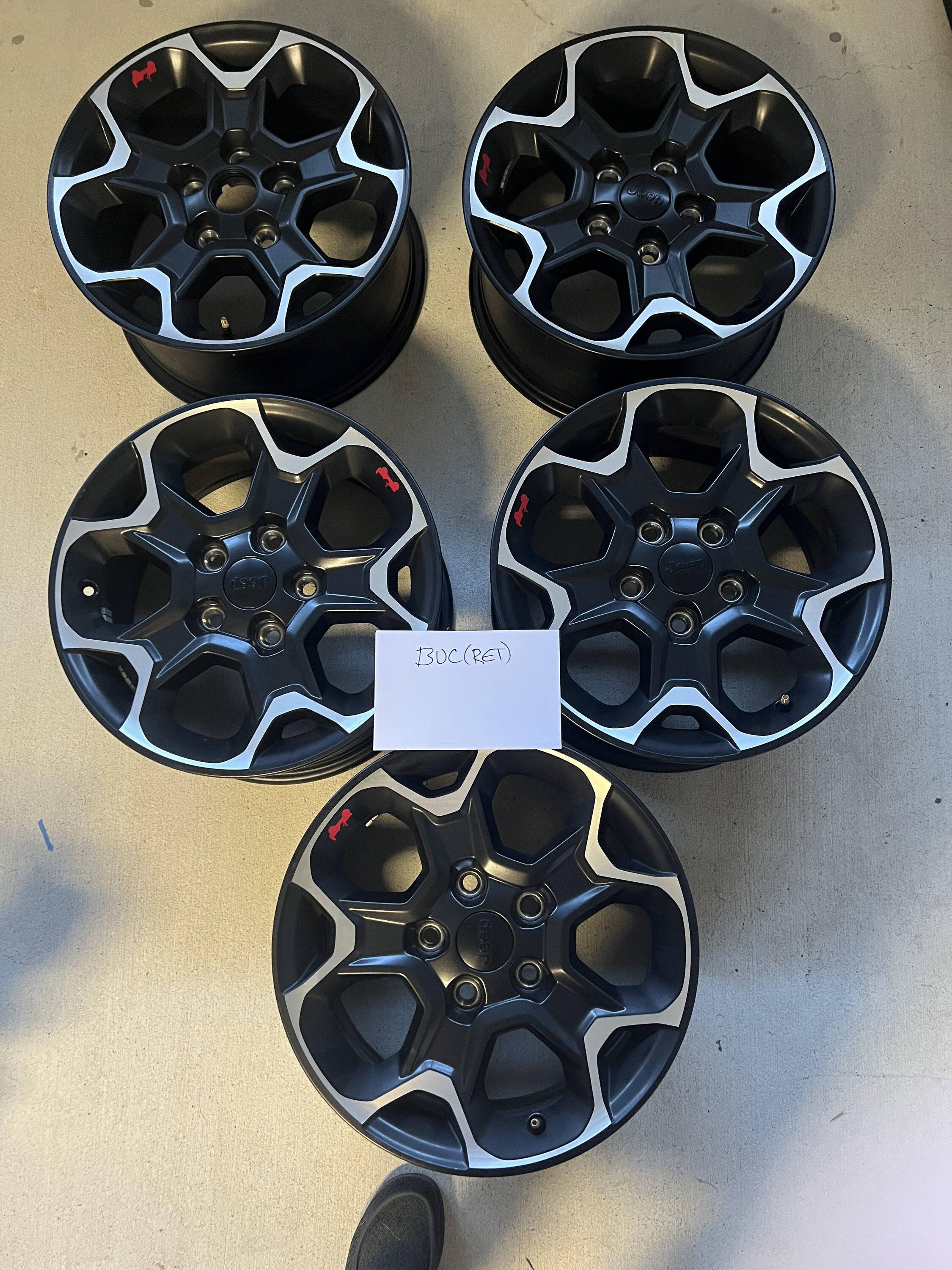 Jeep Wrangler JL 5 Rubicon take off wheels $500 Wheels