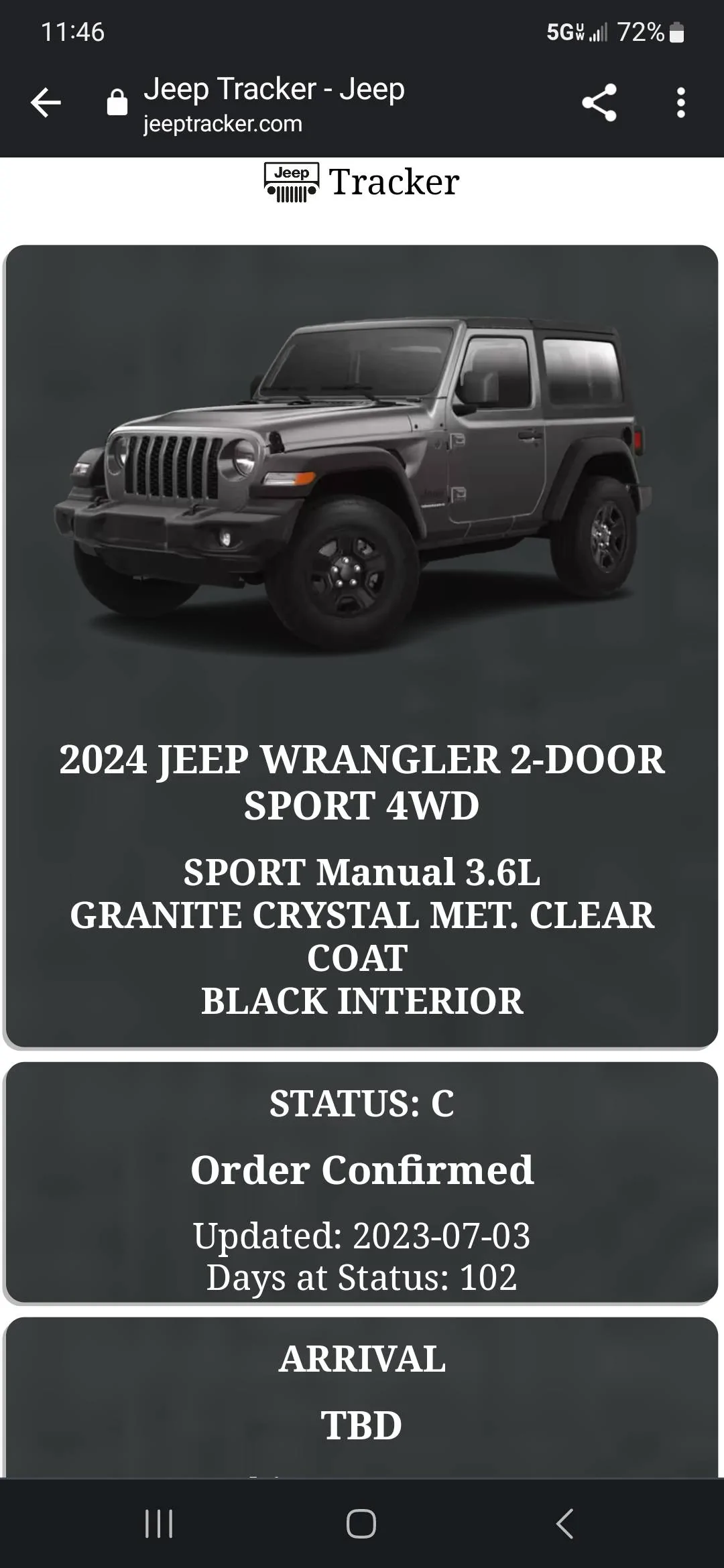 Jeep Wrangler JL 2024 Order Waiting Room Screenshot_20231013_114610_Chrom