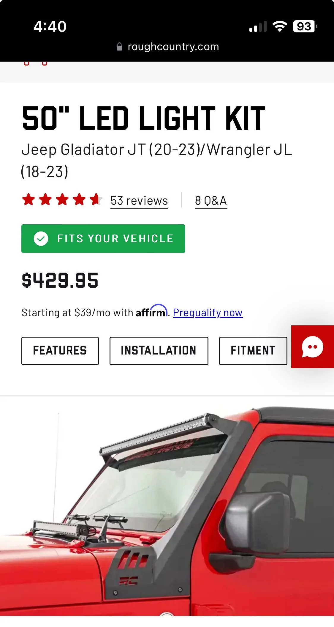 Jeep Wrangler JL Rough country 50" LED Light Kit IMG_0191