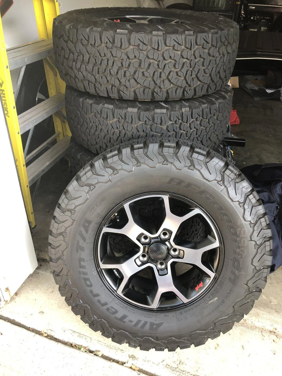 Jeep Wrangler JL SOLD: 5x Rubicon Takeoff wheels and tires. ~700 miles, Arlington, TX $1050 IMG_0115