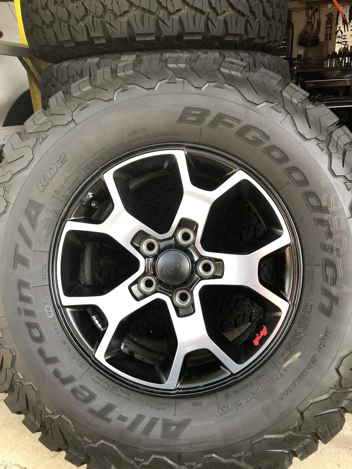 Jeep Wrangler JL SOLD: 5x Rubicon Takeoff wheels and tires. ~700 miles, Arlington, TX $1050 IMG_0116