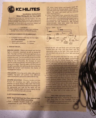 Jeep Wrangler JL KC Apollo PRO SERIES + JL mount KC DIAGRAM