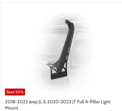 Jeep Wrangler JL Over-Head Light Bar & Mount Screen Shot 2023-11-14 at 7.21.46 PM