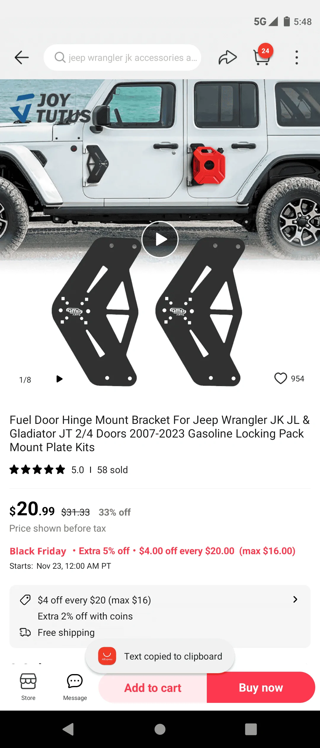 Jeep Wrangler JL How Do You Carry Extra Gas Screenshot_20231122-054853