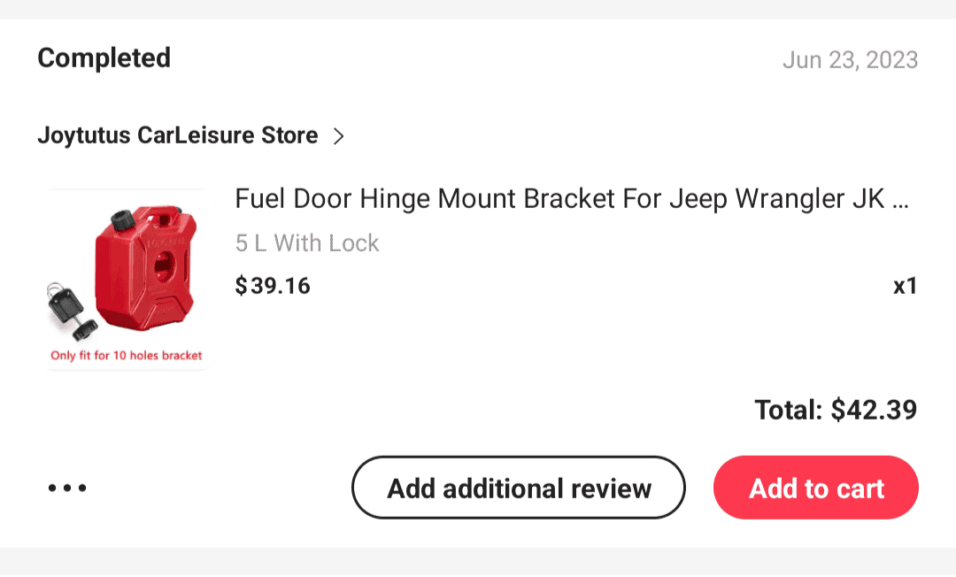Jeep Wrangler JL How Do You Carry Extra Gas Screenshot_20231122-055335-351