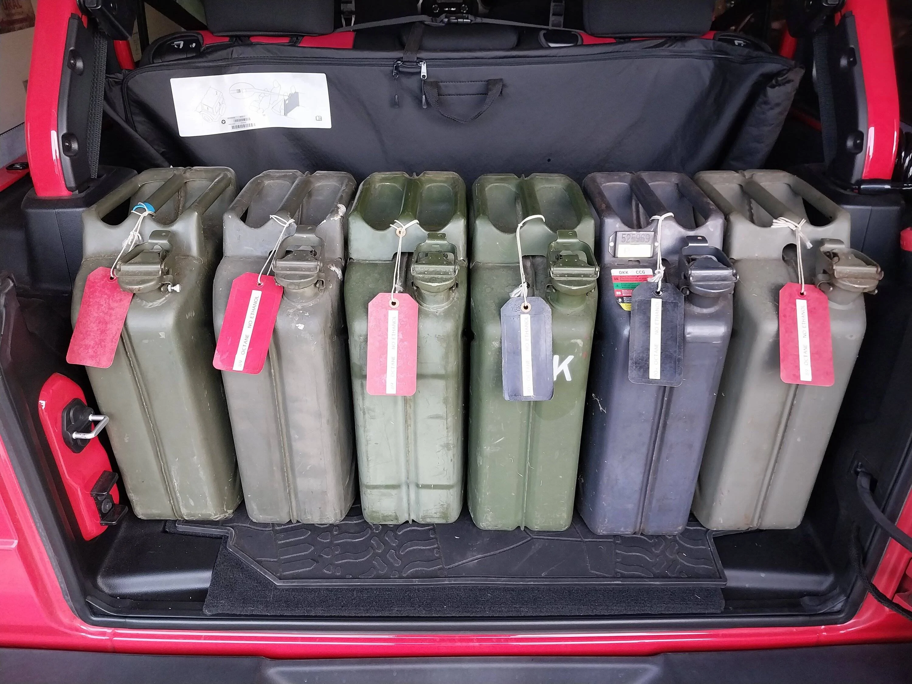 Jeep Wrangler JL How Do You Carry Extra Gas Seasonal fill up Nov 2023