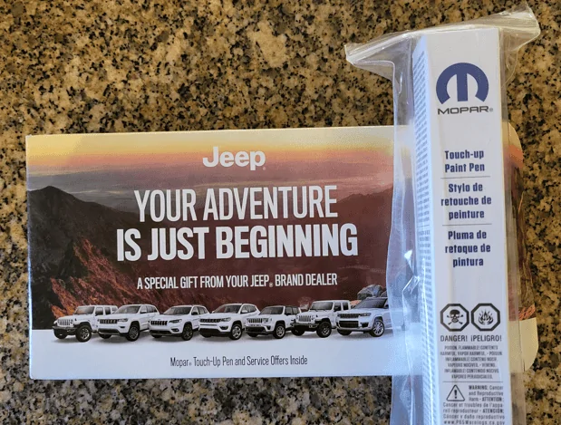 Jeep Wrangler JL free touch up paint 1700771624392