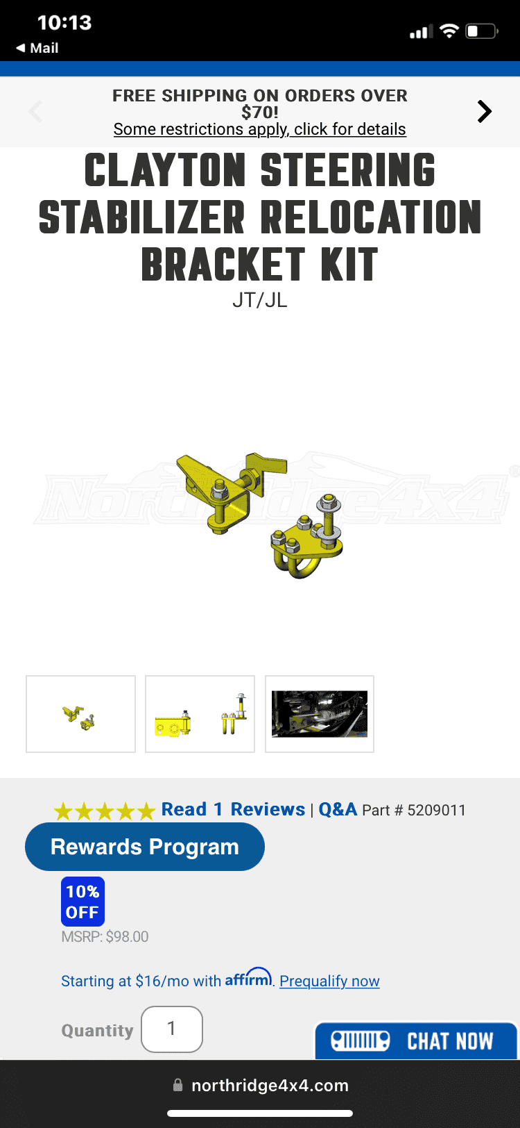 Jeep Wrangler JL Clayton steering stabilizer relocation bracket E83E9244-A57C-4416-81BC-6A6A8CBBA54E