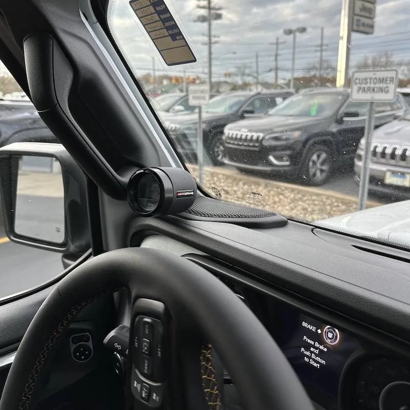 Jeep Wrangler JL 2024 JL/JT refresh gauge pod AeroForce Jeep Wrangler : Gladiator Single A-Pillar Lower Gauge Pod 2024 to present right