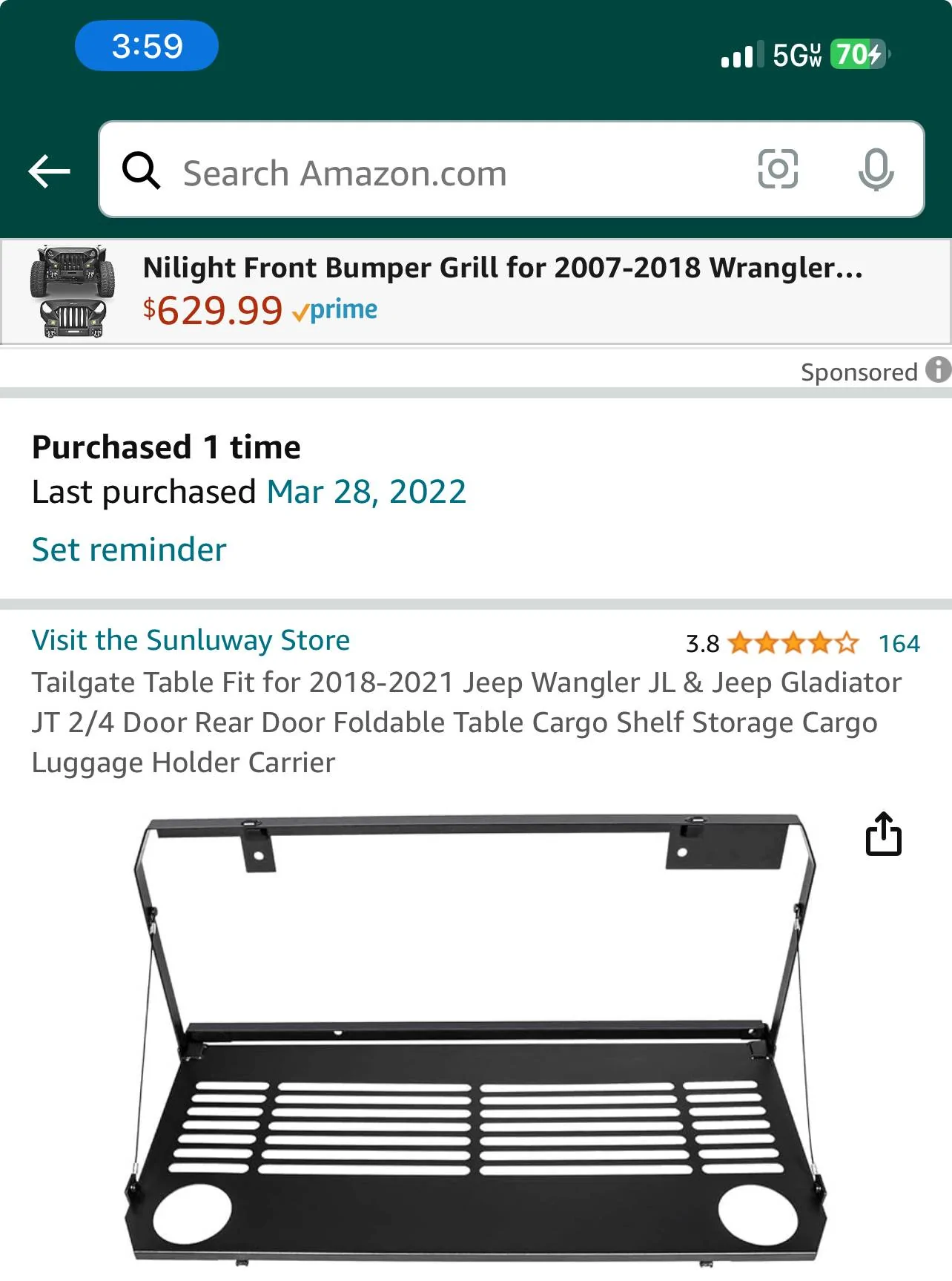 Jeep Wrangler JL Which tailgate table for Diabolical Slipstream? 1701723647936