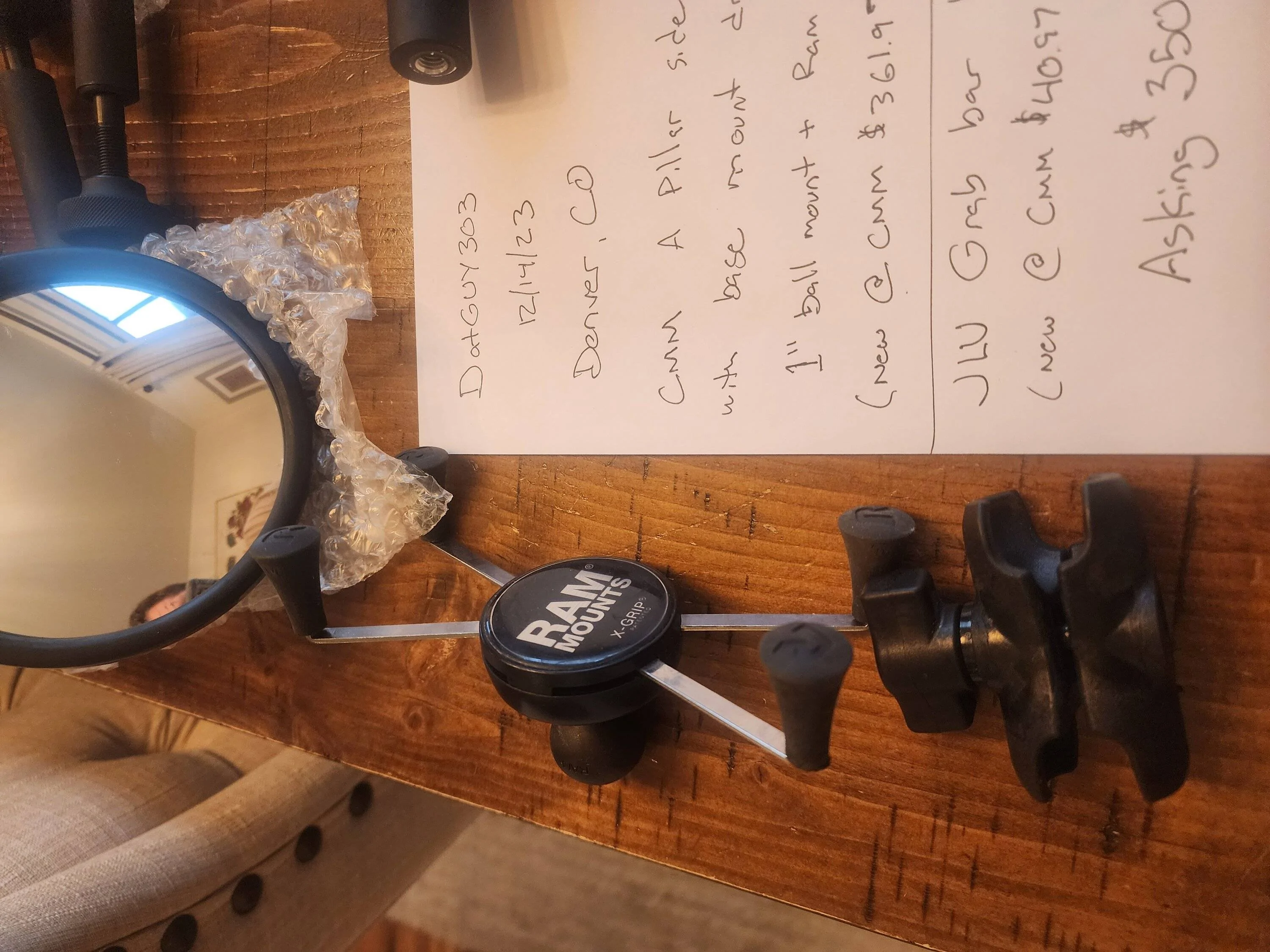 Jeep Wrangler JL CMM mirrors and grab handle mount 20231214_154001