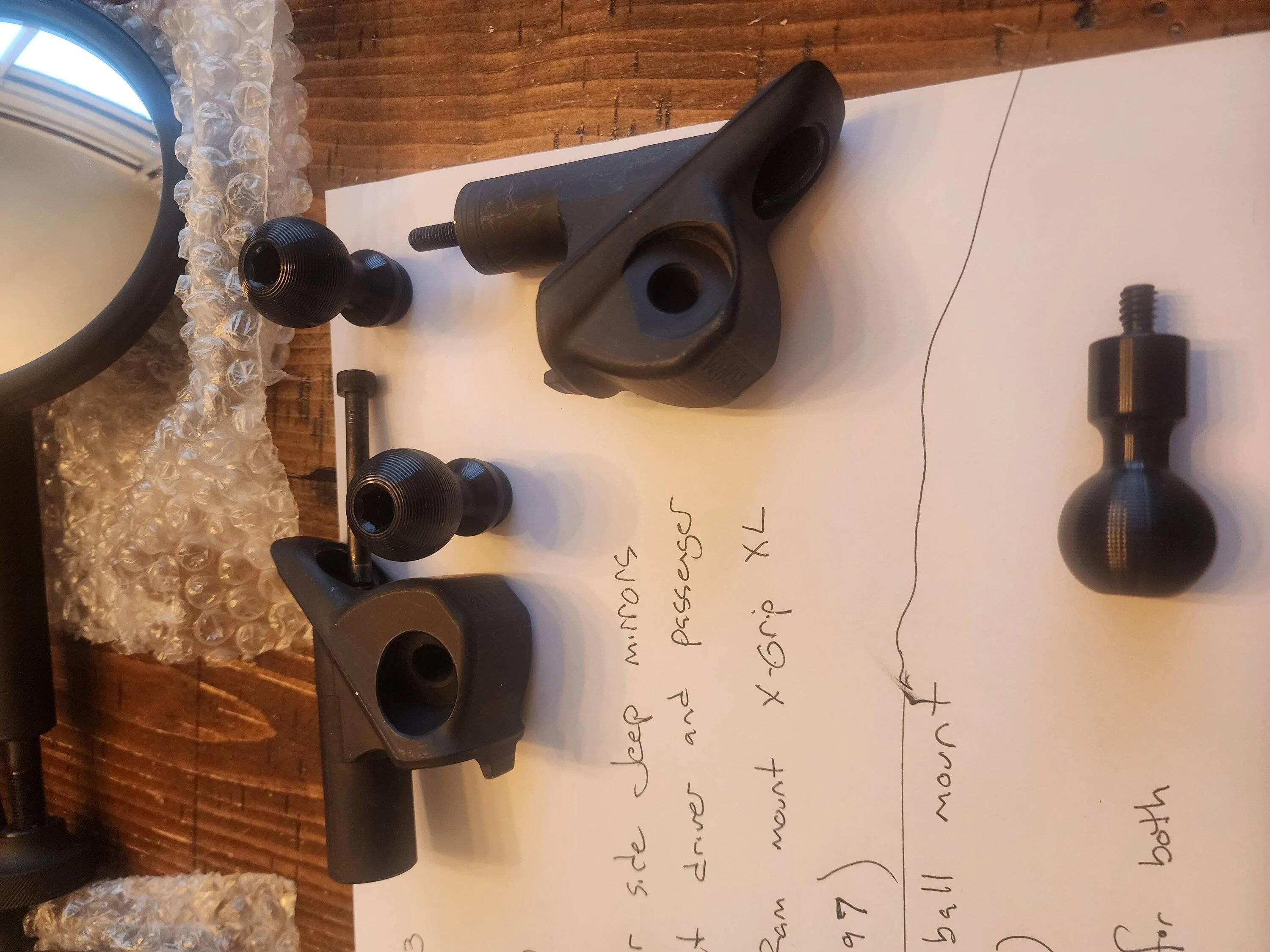 Jeep Wrangler JL CMM mirrors and grab handle mount 20231214_153958