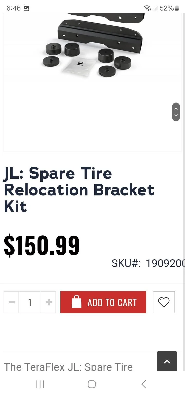 Jeep Wrangler JL Tailgate reenforcement for 33" Tire Screenshot_20231220_184646_Samsung Internet