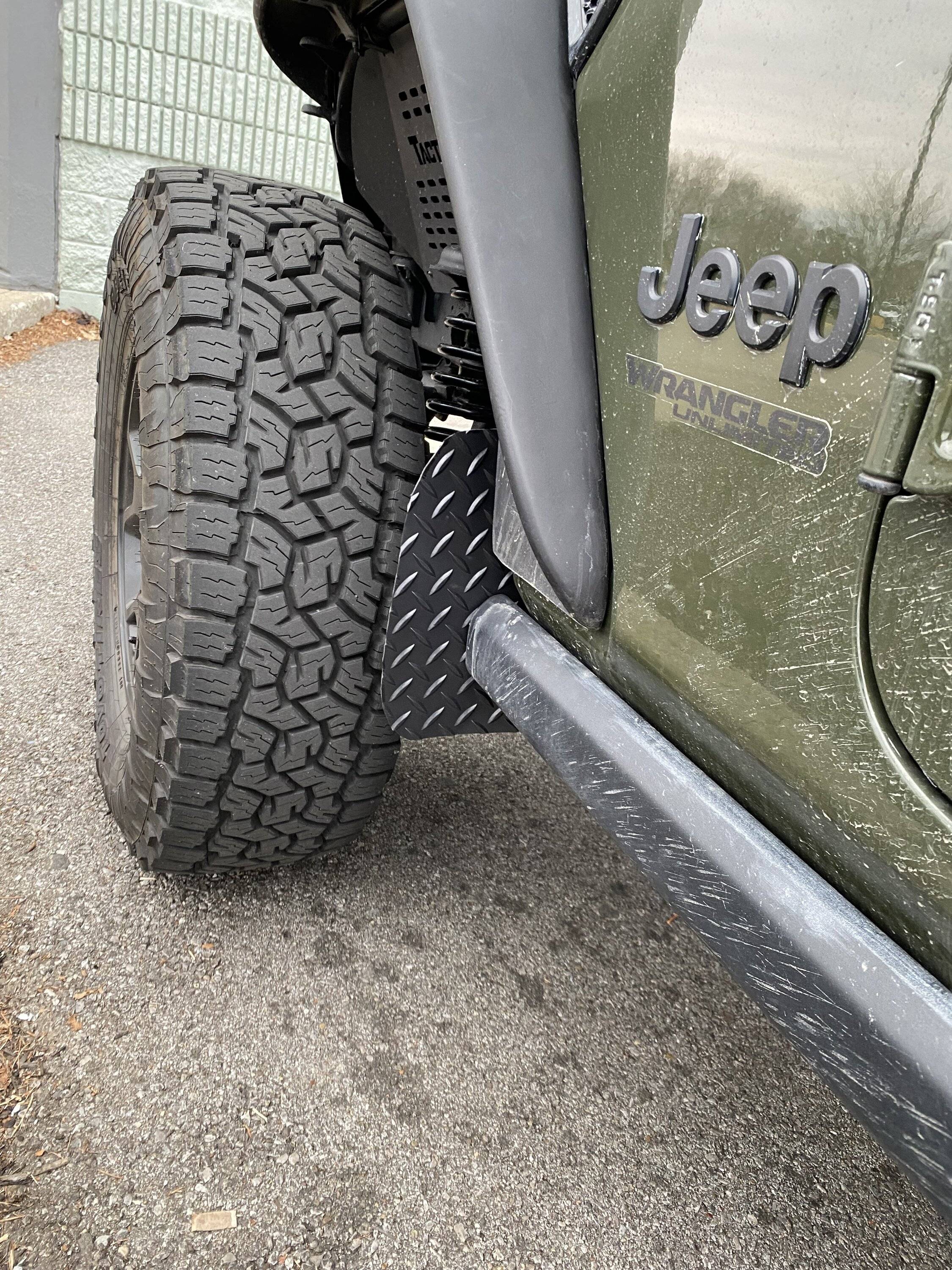 Jeep Wrangler JL Big mud flaps on a JLUR. 28DFAAA4-61AF-4E0C-A354-E14B50207707