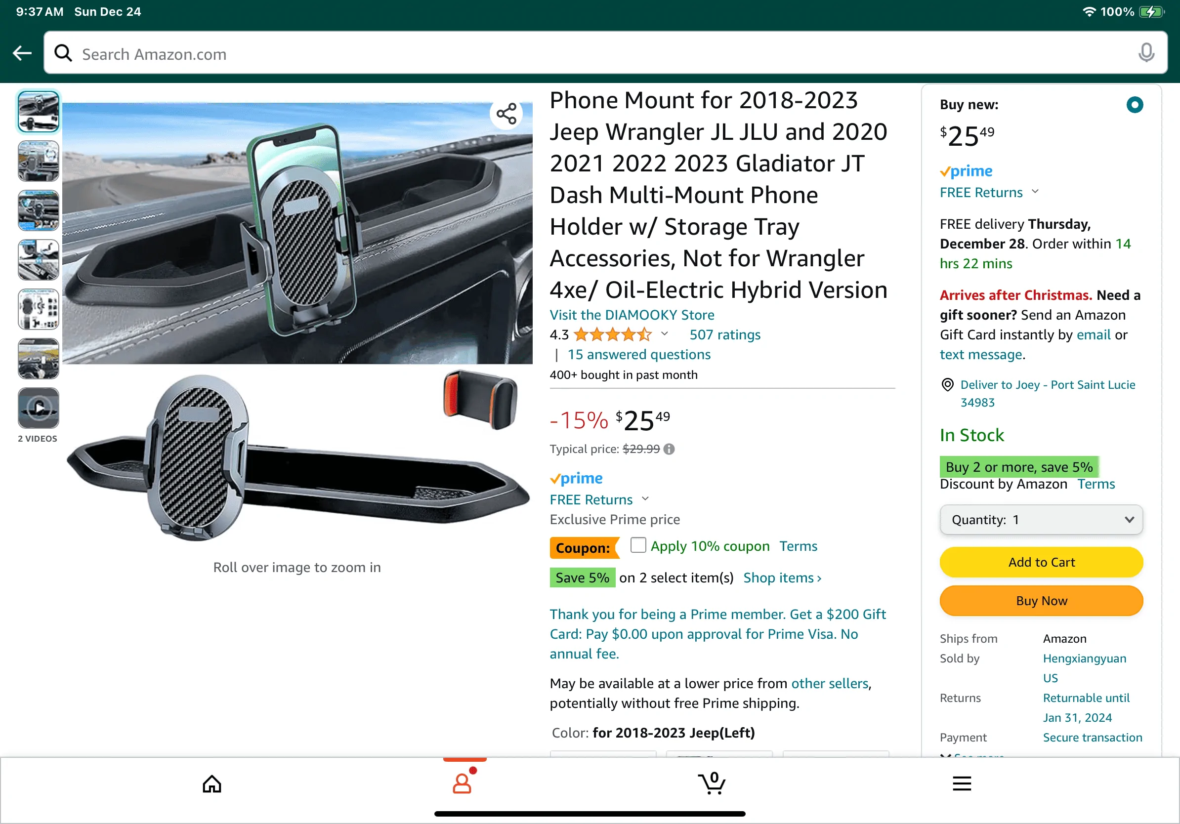 Jeep Wrangler JL iPhone Car Mount Suggestions? 1703428730458