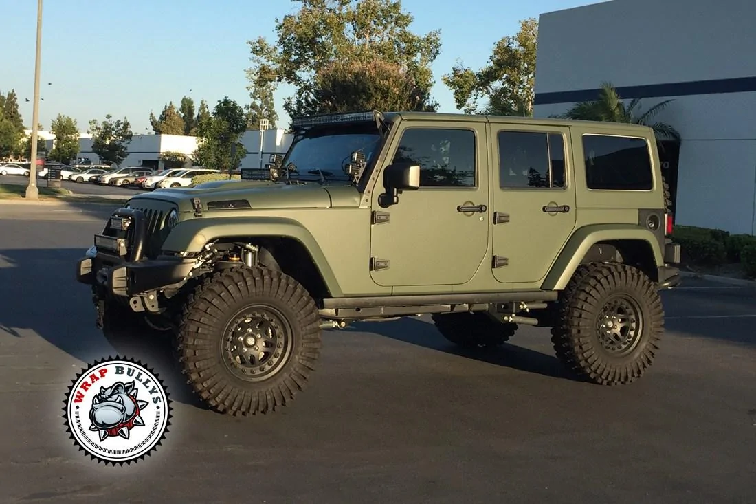 Jeep Wrangler JL 2019 Jeep Colors revealed, including New BIKINI color Matte-Green-Jeep-Wrap-20-copy
