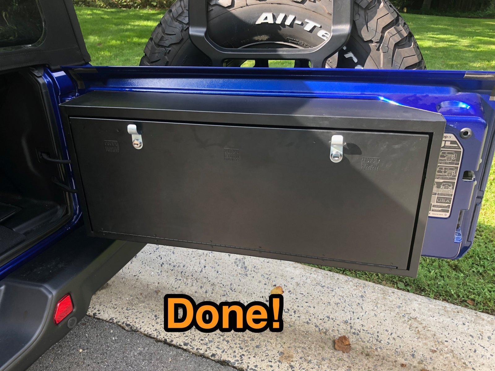 Jeep Wrangler JL Tuffy Tailgate Lockbox #349 Install 8_-_IMG_1273