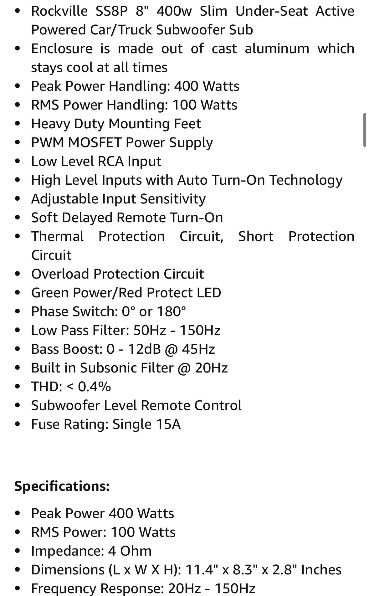 Jeep Wrangler JL Powered underseat subwoofer $50 IMG_3594