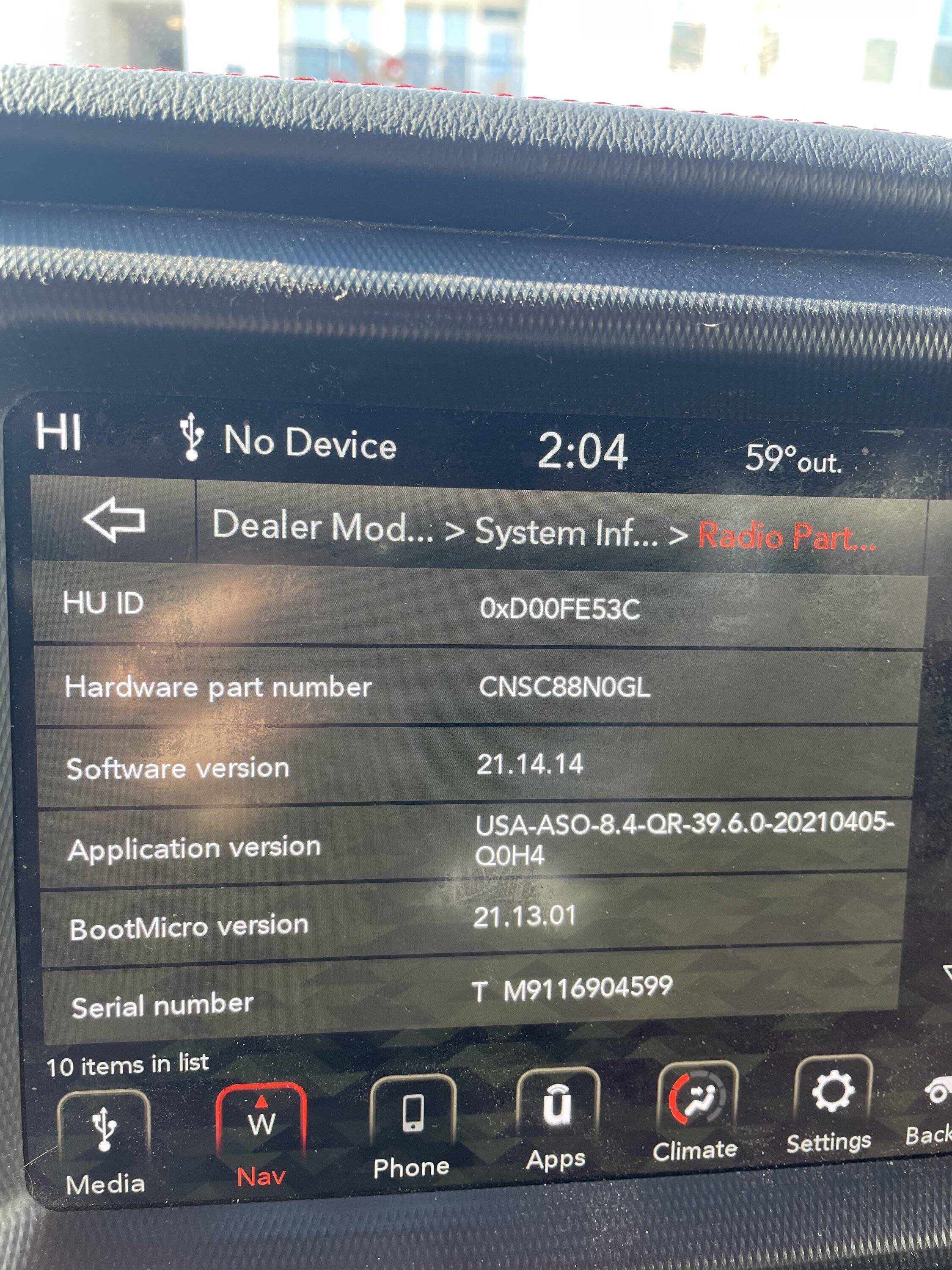 Jeep Wrangler JL Uconnect update error IMG_5395