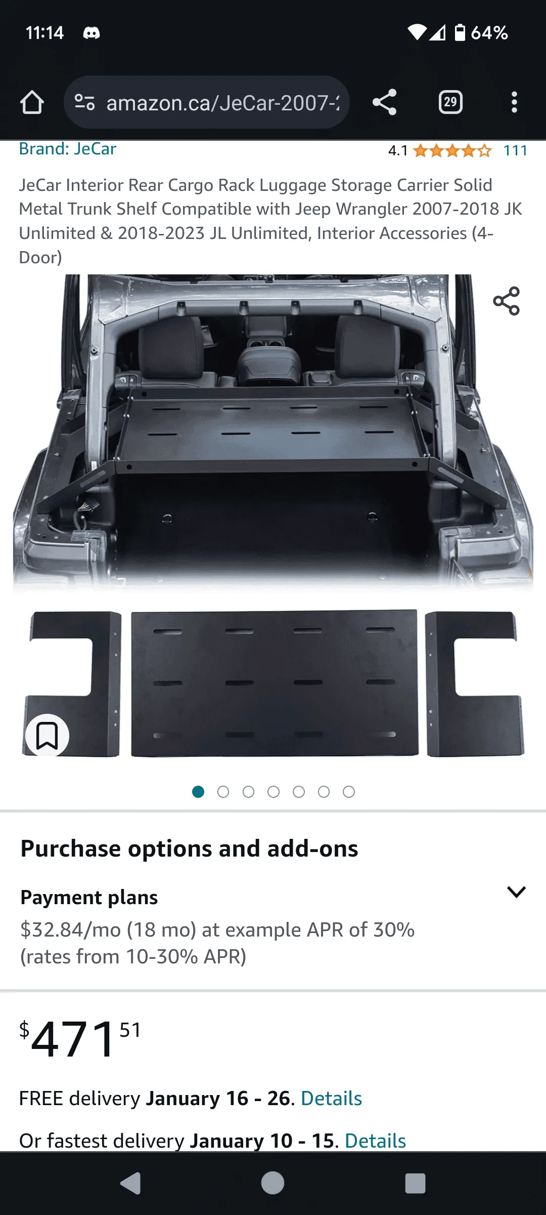 Jeep Wrangler JL Show us your Jeep's rear storage setups Screenshot_20240105-231426