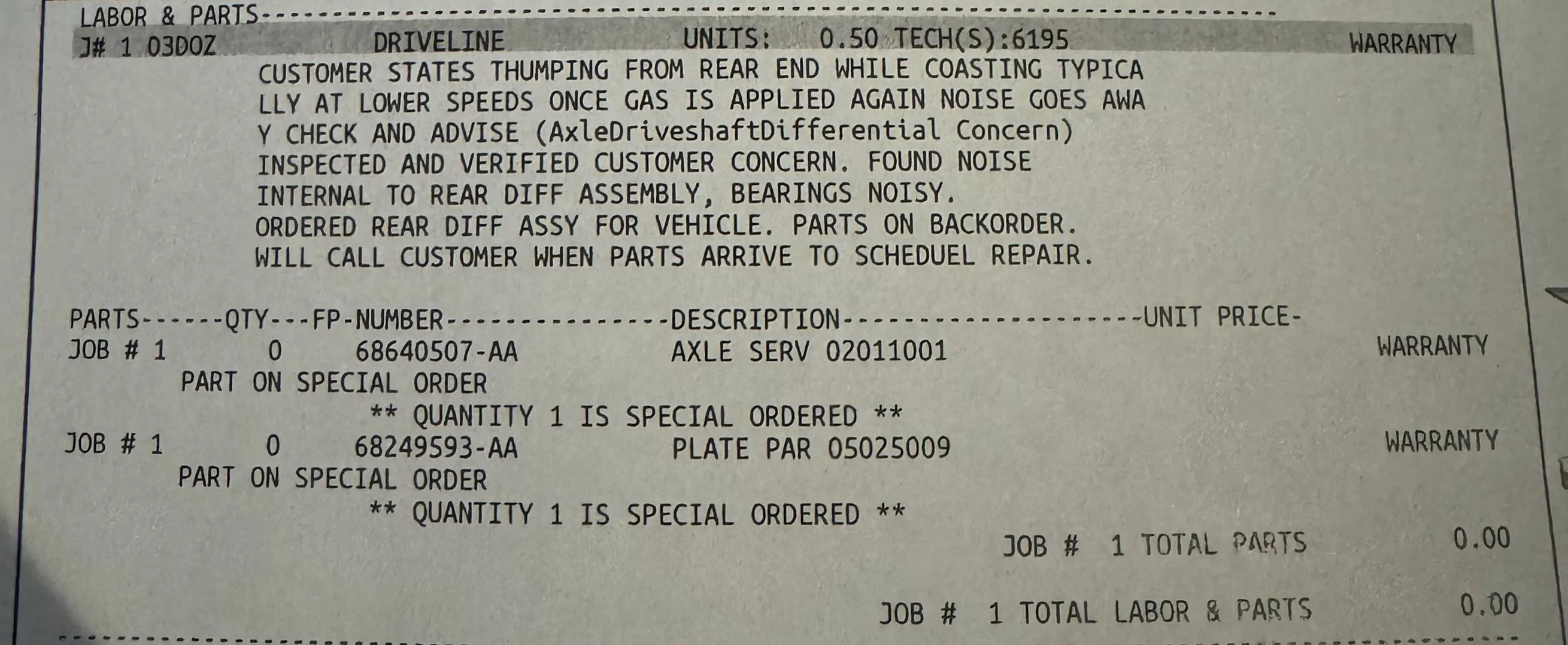 Jeep Wrangler JL Faulty Rear Differential Assembly IMG_7580