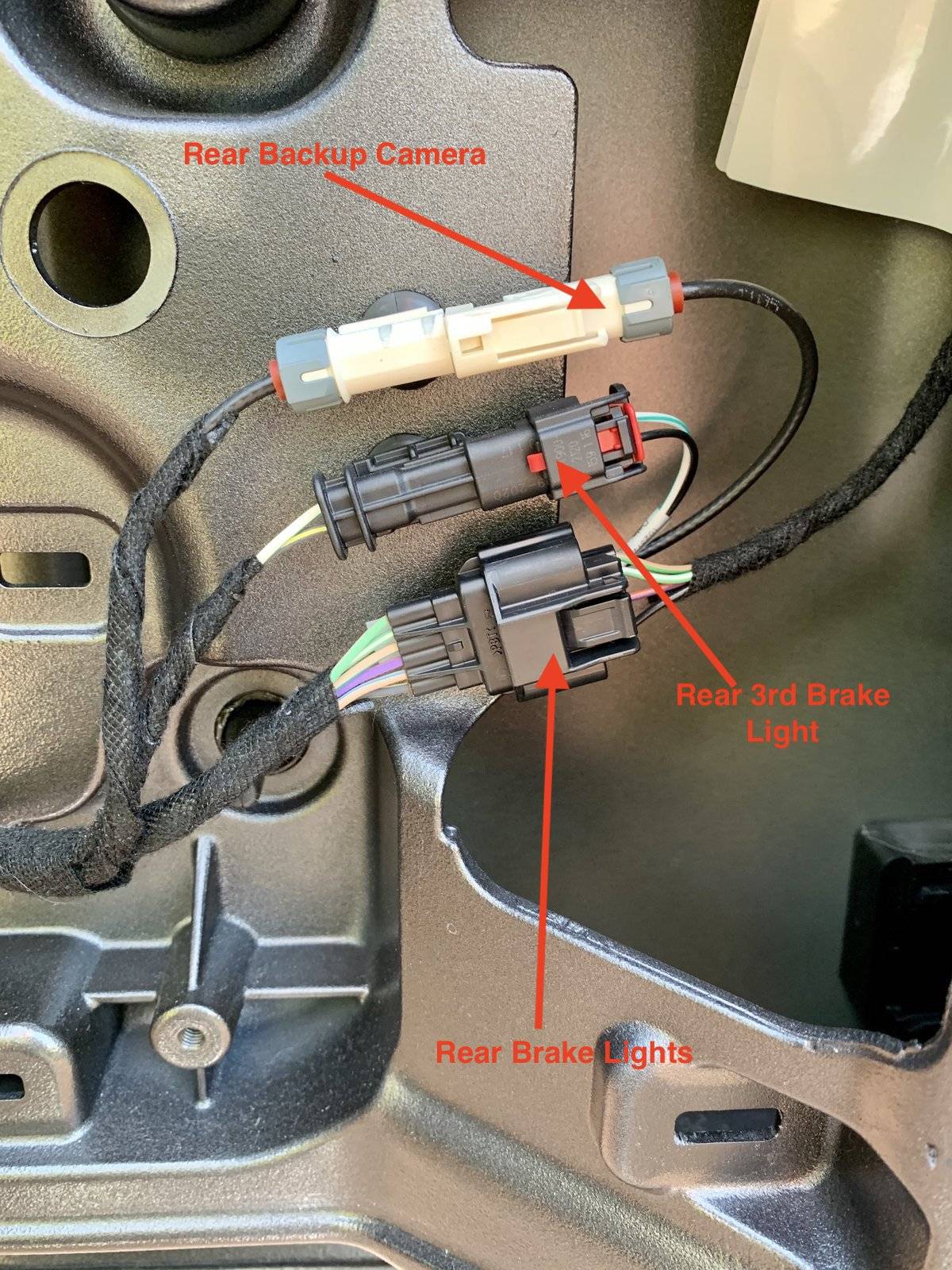 Jeep Wrangler JL Tailgate wiring harnesses IMG_0340