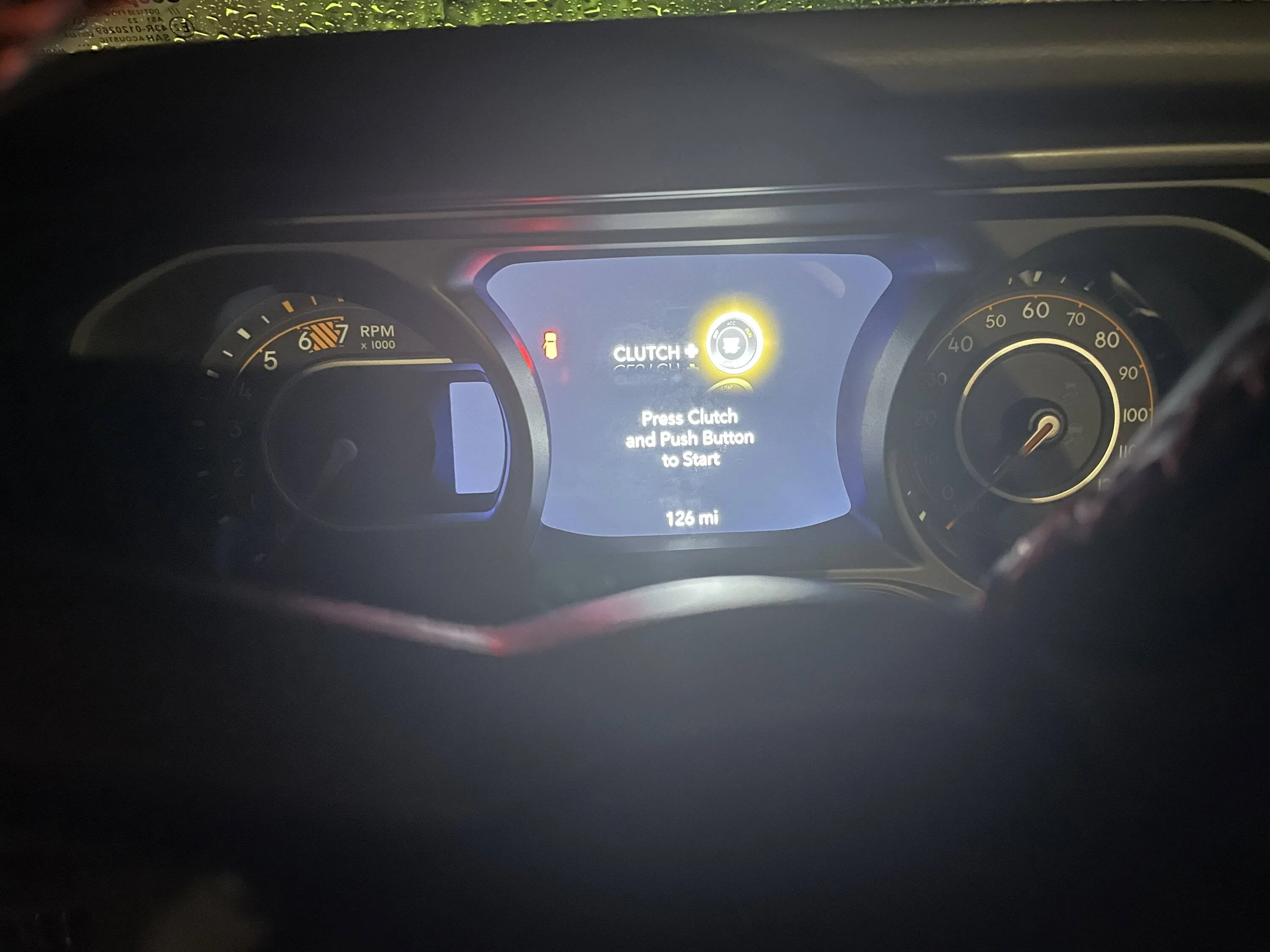 Jeep Wrangler JL Press Clutch and Push Button to Start IMG_6535
